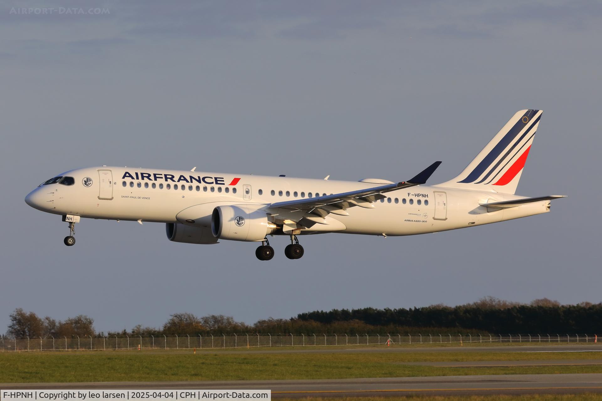 F-HPNH, 2024 Airbus A220-300 C/N 55275, Copenhagen 4.4.2025