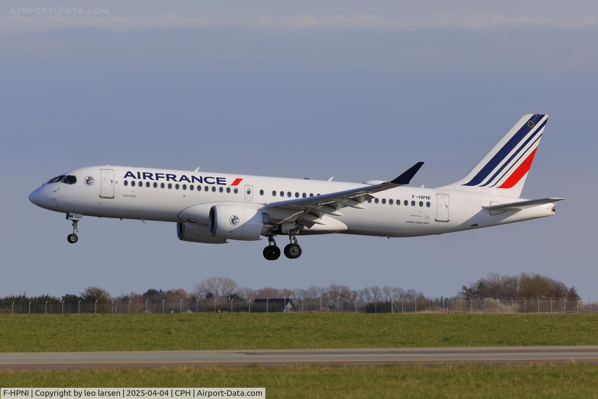 F-HPNI, 2024 Airbus Canada A220-371 C/N 55278, Copenhagen 4.4.2025