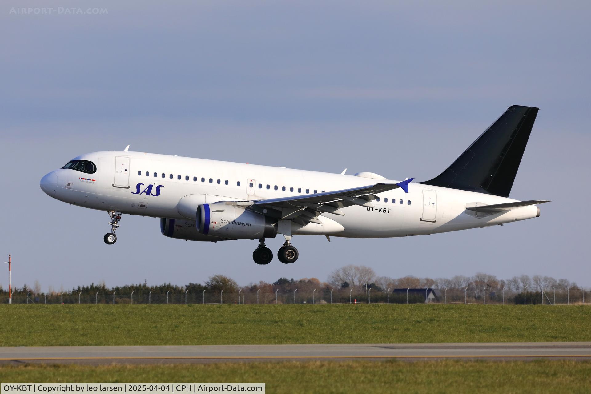 OY-KBT, 2007 Airbus A319-131 C/N 3292, Copenhagen 4.4.2025