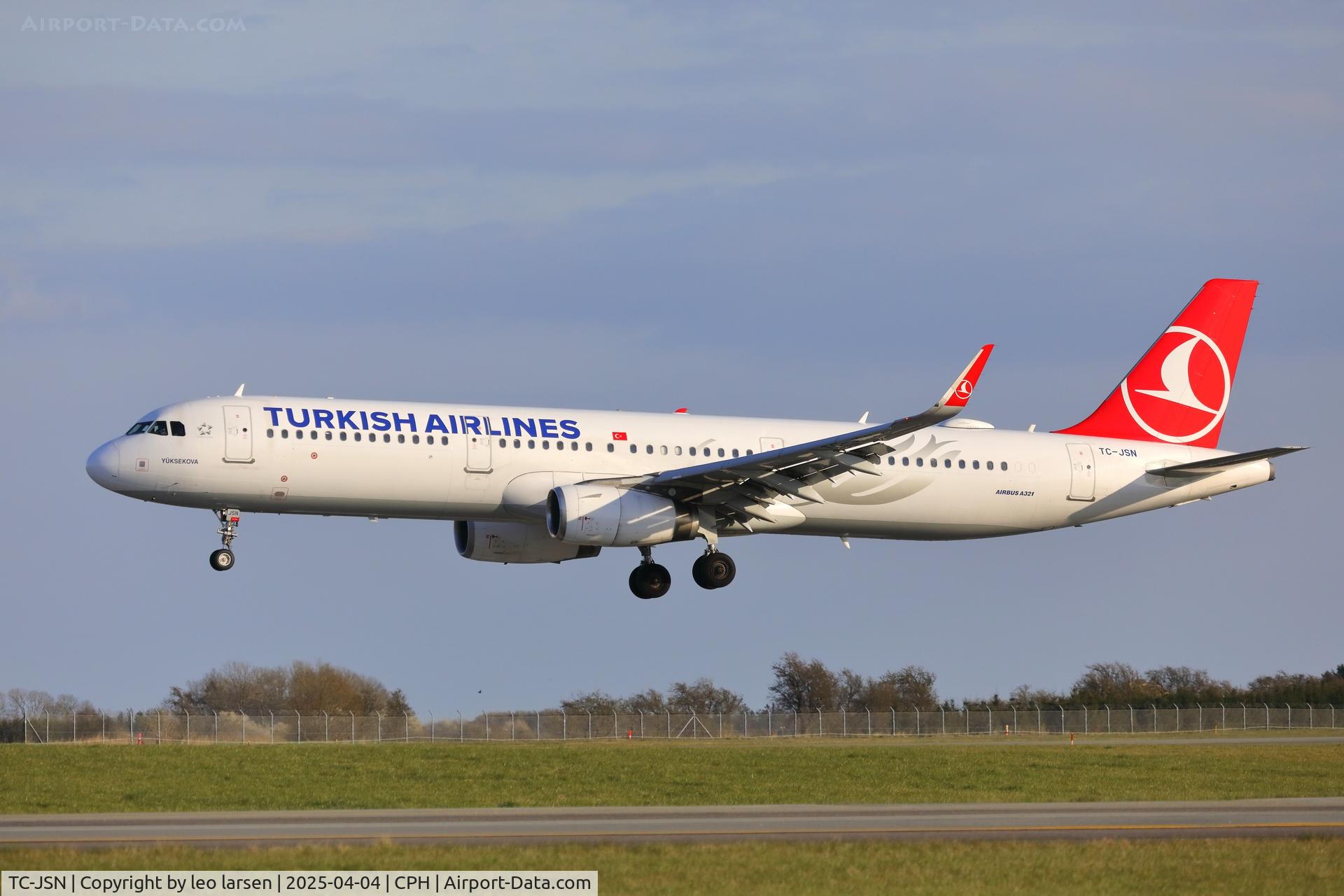 TC-JSN, 2015 Airbus A321-231 C/N 6508, Copenhagen 4.4.2025