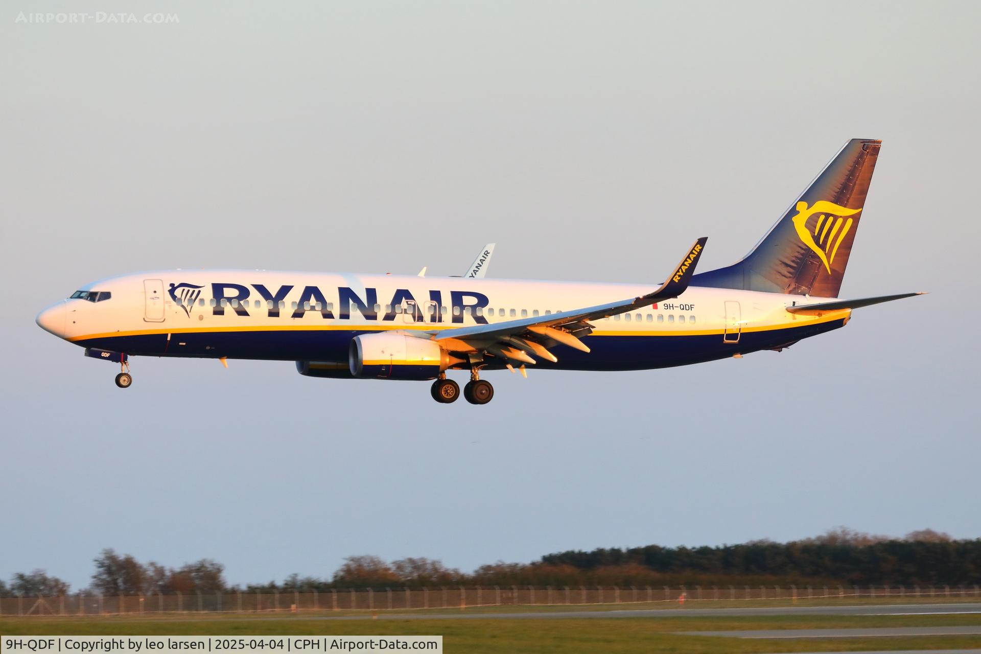 9H-QDF, 2016 Boeing 737-8AS C/N 44755, Copenhagen 4.4.2025