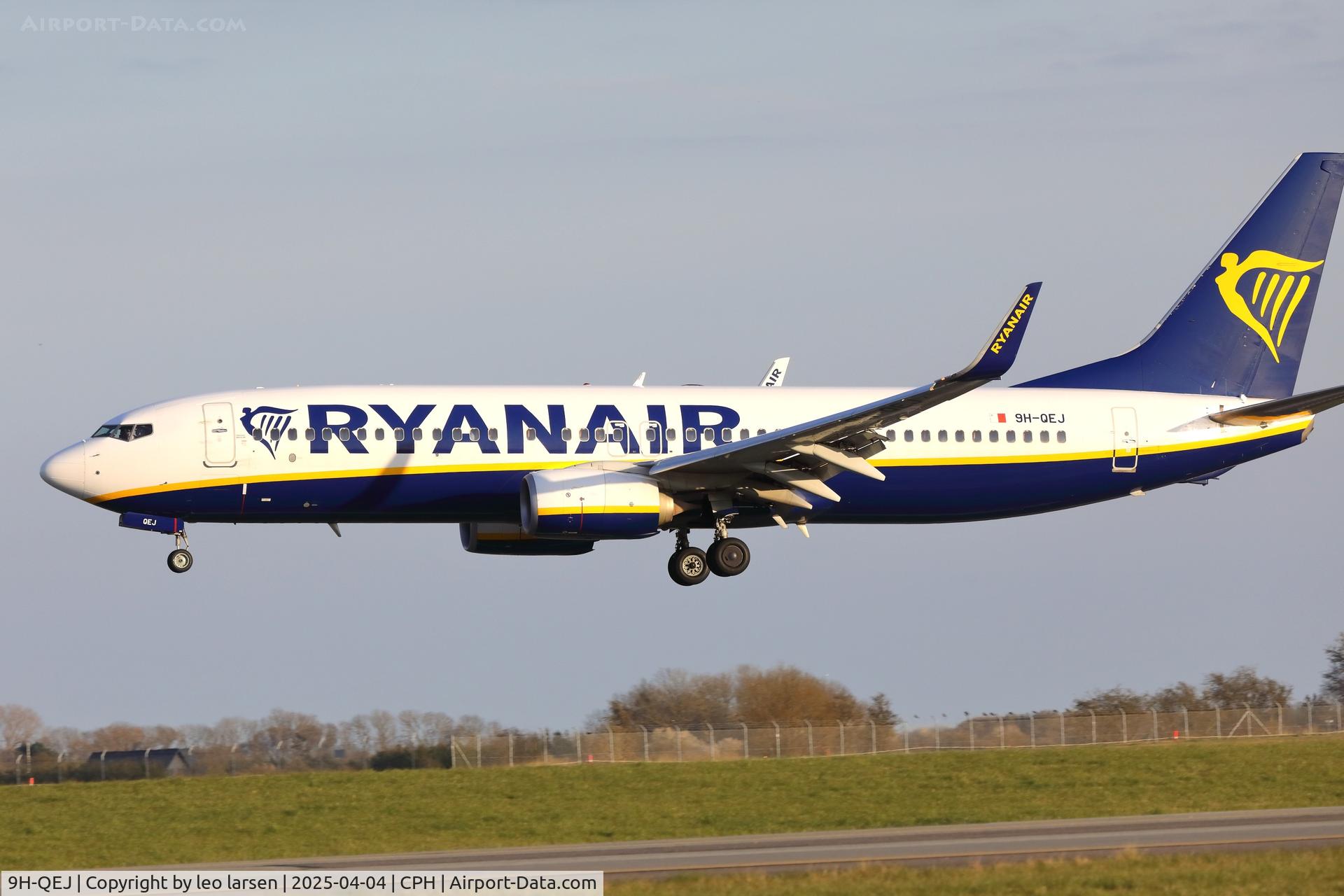 9H-QEJ, 2018 Boeing 737-800 C/N 44829, Copenhagen 4.4.2025