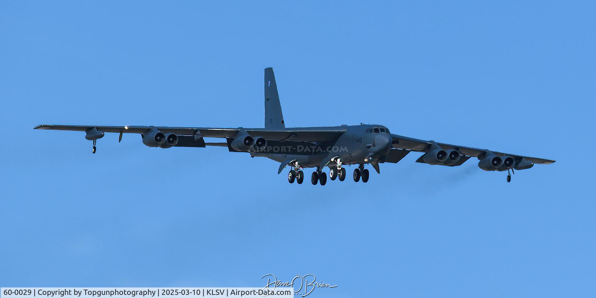 60-0029, 1960 Boeing B-52H Stratofortress C/N 464394, BISON41 returning from first sortie of RF25-2