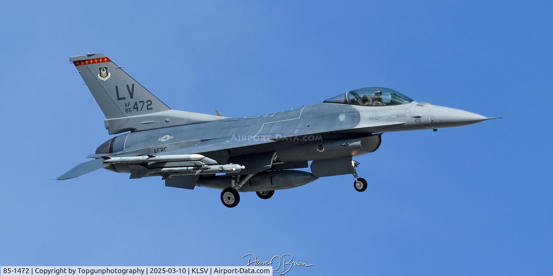 85-1472, 1985 General Dynamics F-16C Fighting Falcon C/N 5C-252, CAJUN44 706th AGRS