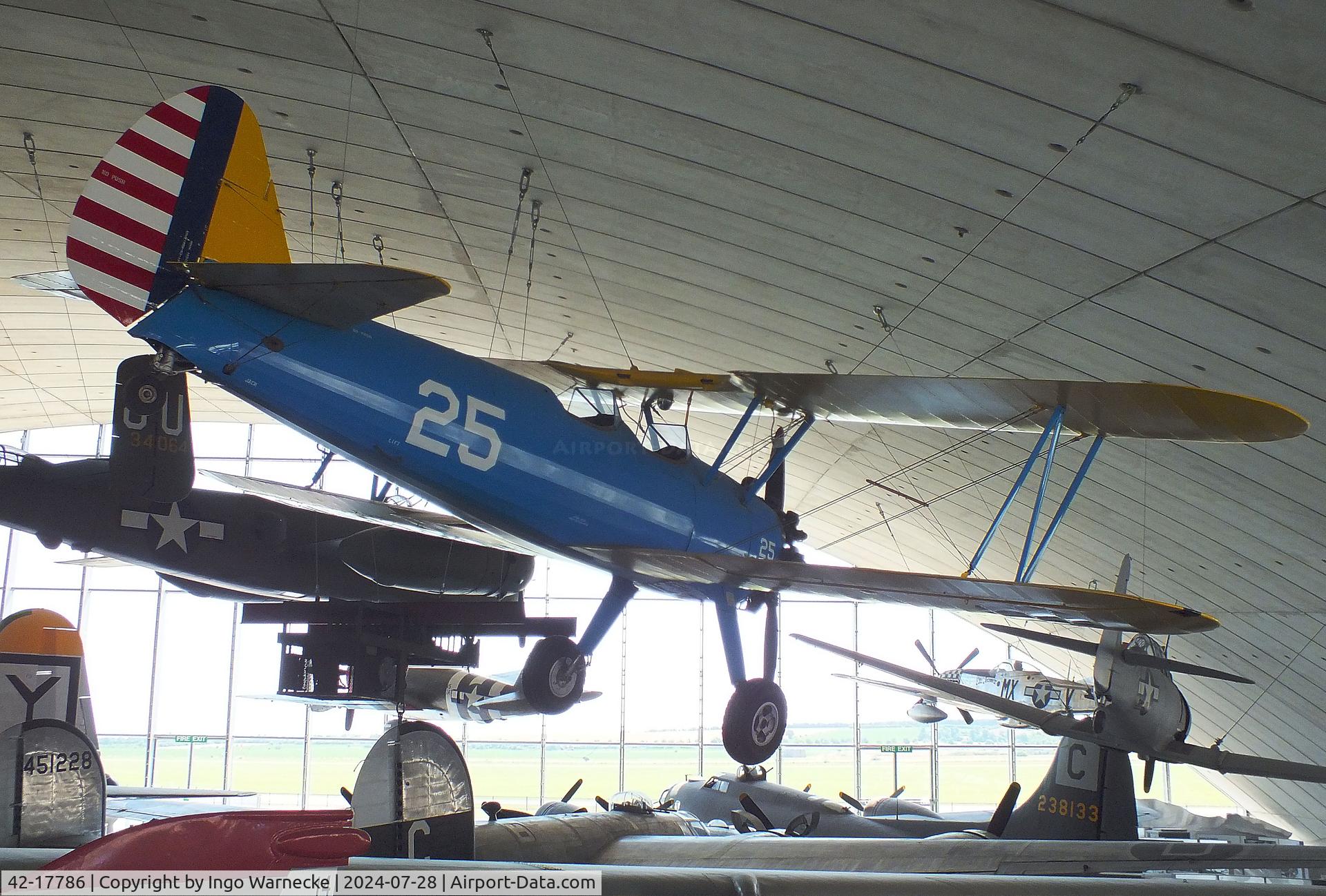 42-17786, 1941 Boeing PT-17 Kaydet (A75N1) C/N 75-1728, Stearman PT-17 Kaydet at the IWM and other collections / American Air Museum, Duxford