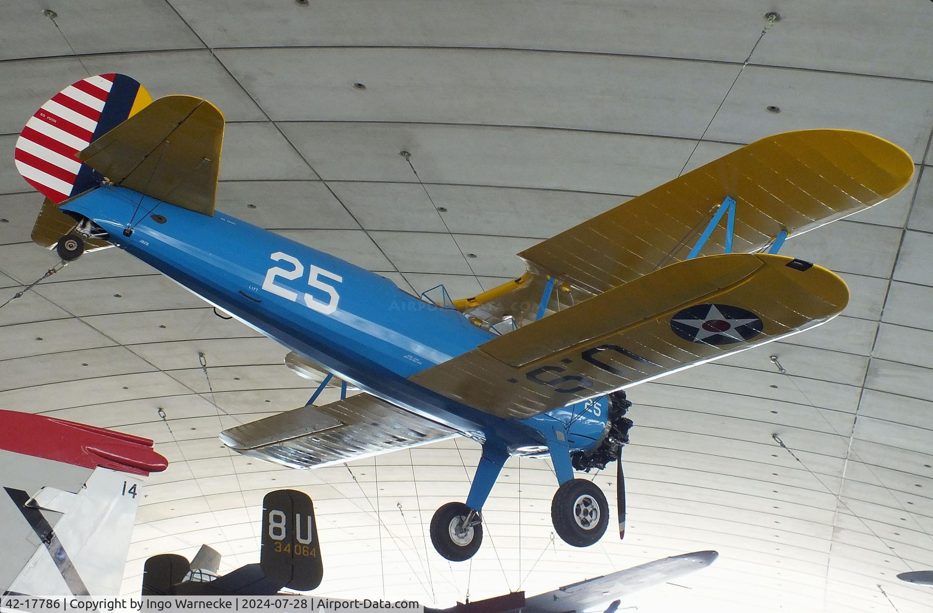 42-17786, 1941 Boeing PT-17 Kaydet (A75N1) C/N 75-1728, Stearman PT-17 Kaydet at the IWM and other collections / American Air Museum, Duxford