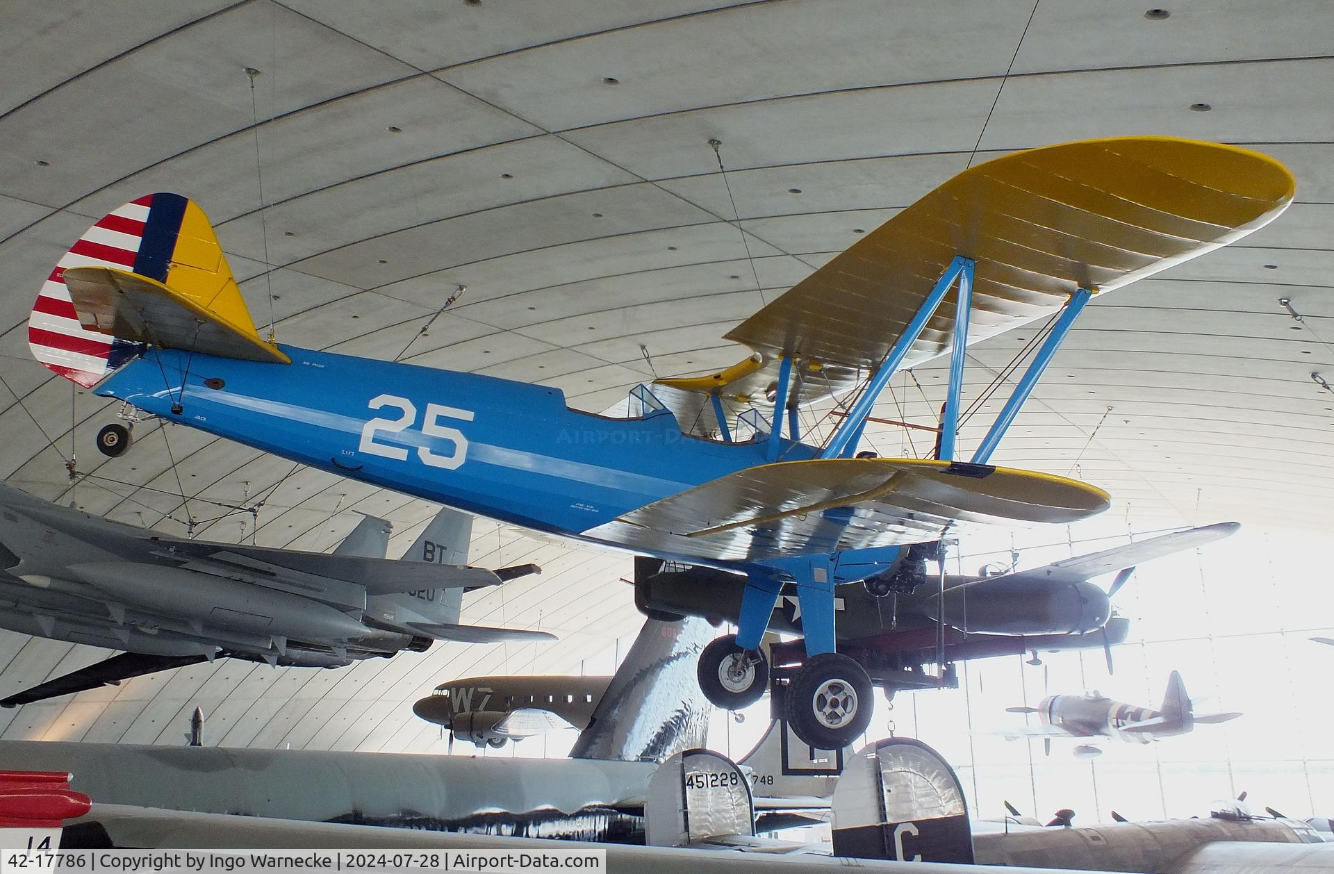 42-17786, 1941 Boeing PT-17 Kaydet (A75N1) C/N 75-1728, Stearman PT-17 Kaydet at the IWM and other collections / American Air Museum, Duxford
