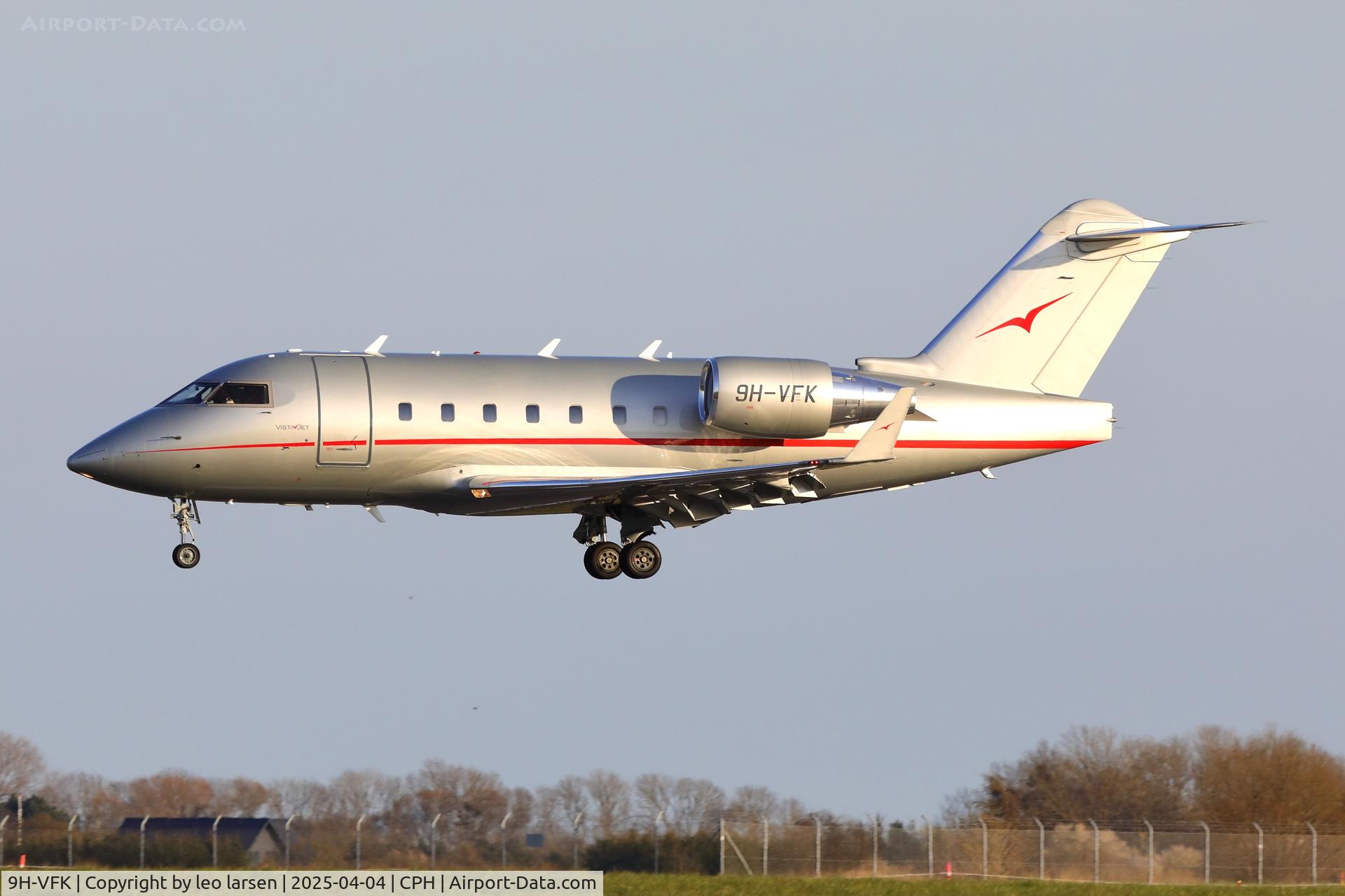 9H-VFK, 2000 Bombardier Challenger 604 C/N 5443, Copenhagen 4.4.2025