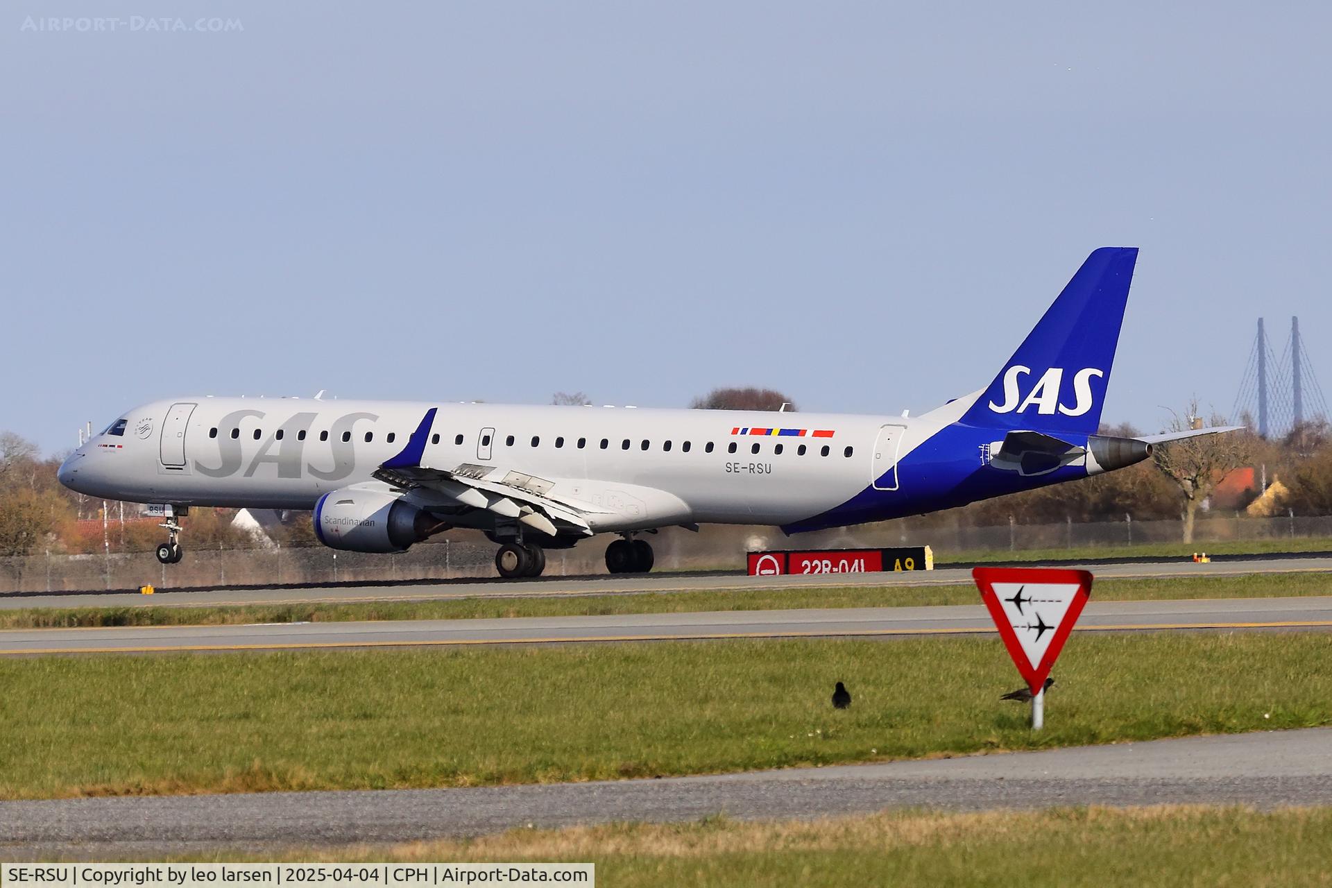 SE-RSU, 2018 Embraer ERJ-195LR (ERJ-190-200LR) C/N 19000752, Copenhagen 4.4.2025