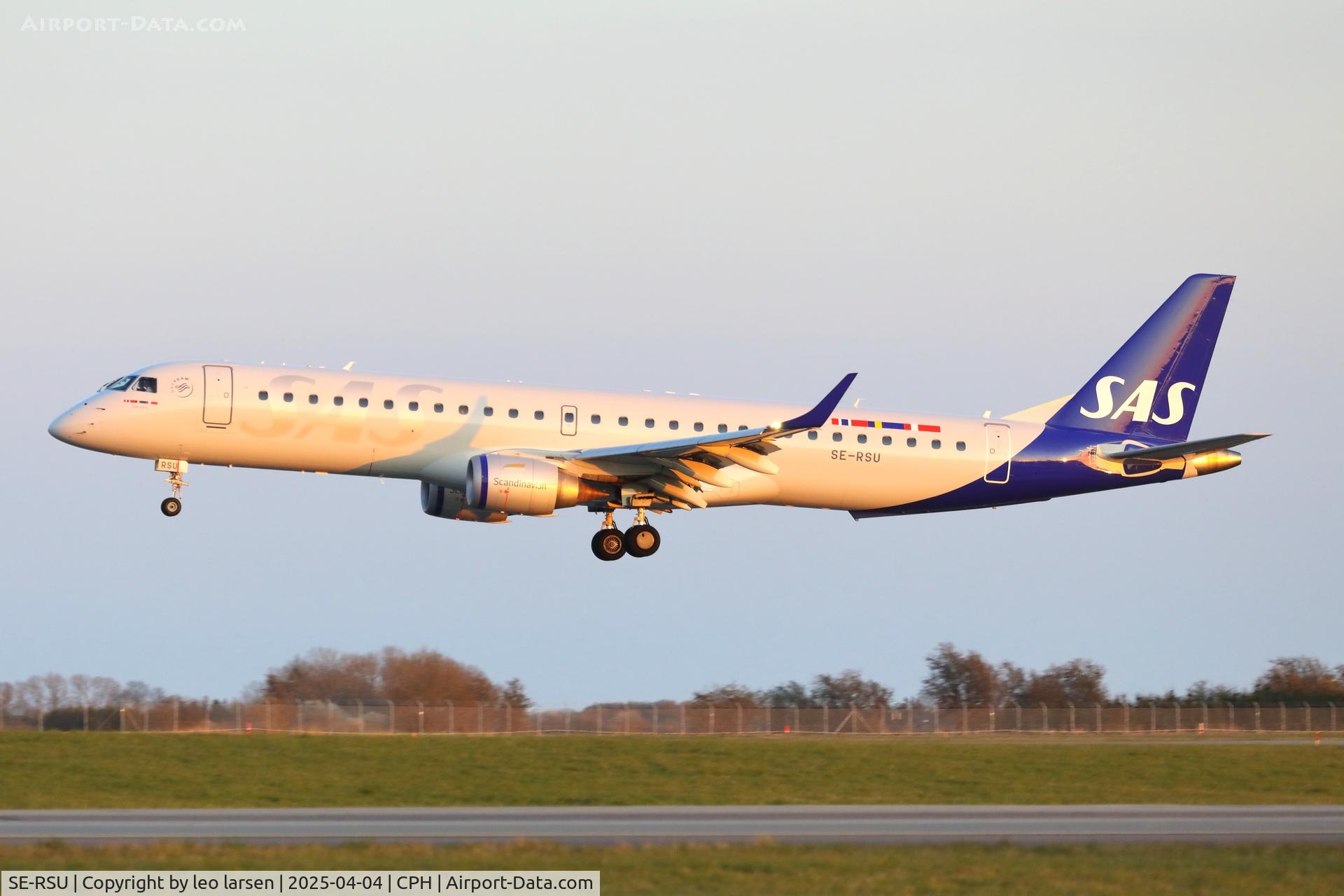 SE-RSU, 2018 Embraer ERJ-195LR (ERJ-190-200LR) C/N 19000752, Copenhagen 4.4.2025