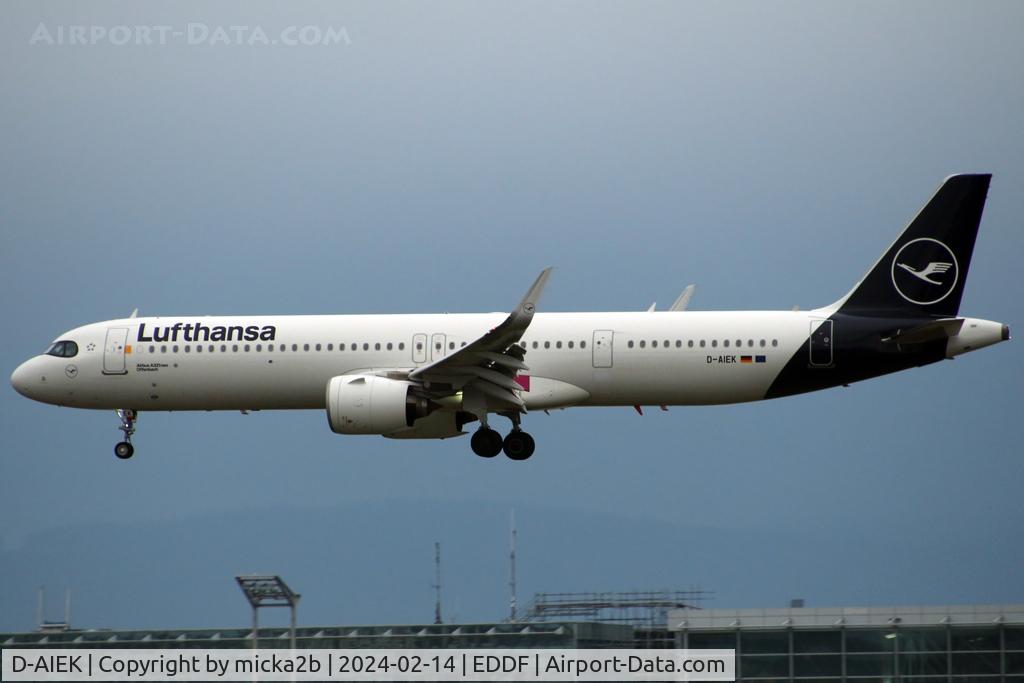 D-AIEK, 2021 Airbus A321-271NX C/N 10583, Landing