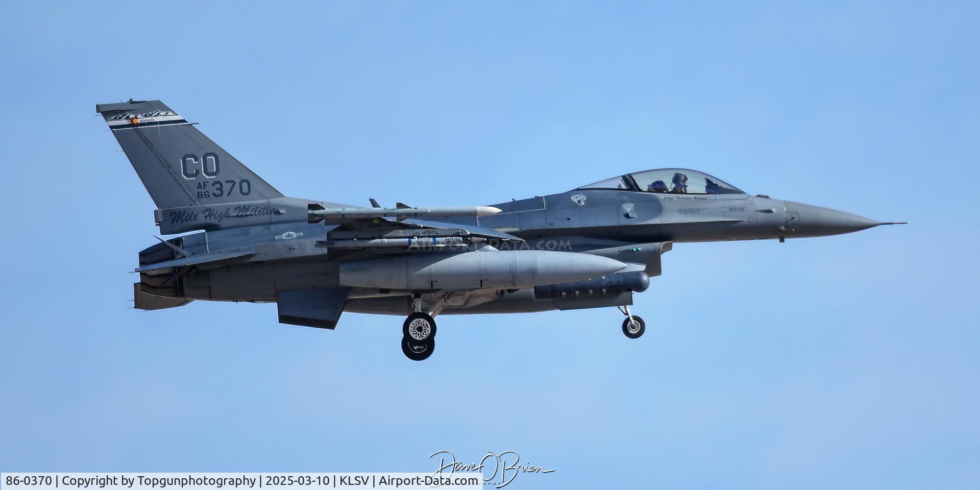 86-0370, 1987 Lockheed Martin F-16CM C/N 5C-476, COBRA11 of the CO ANG returning from RF mission