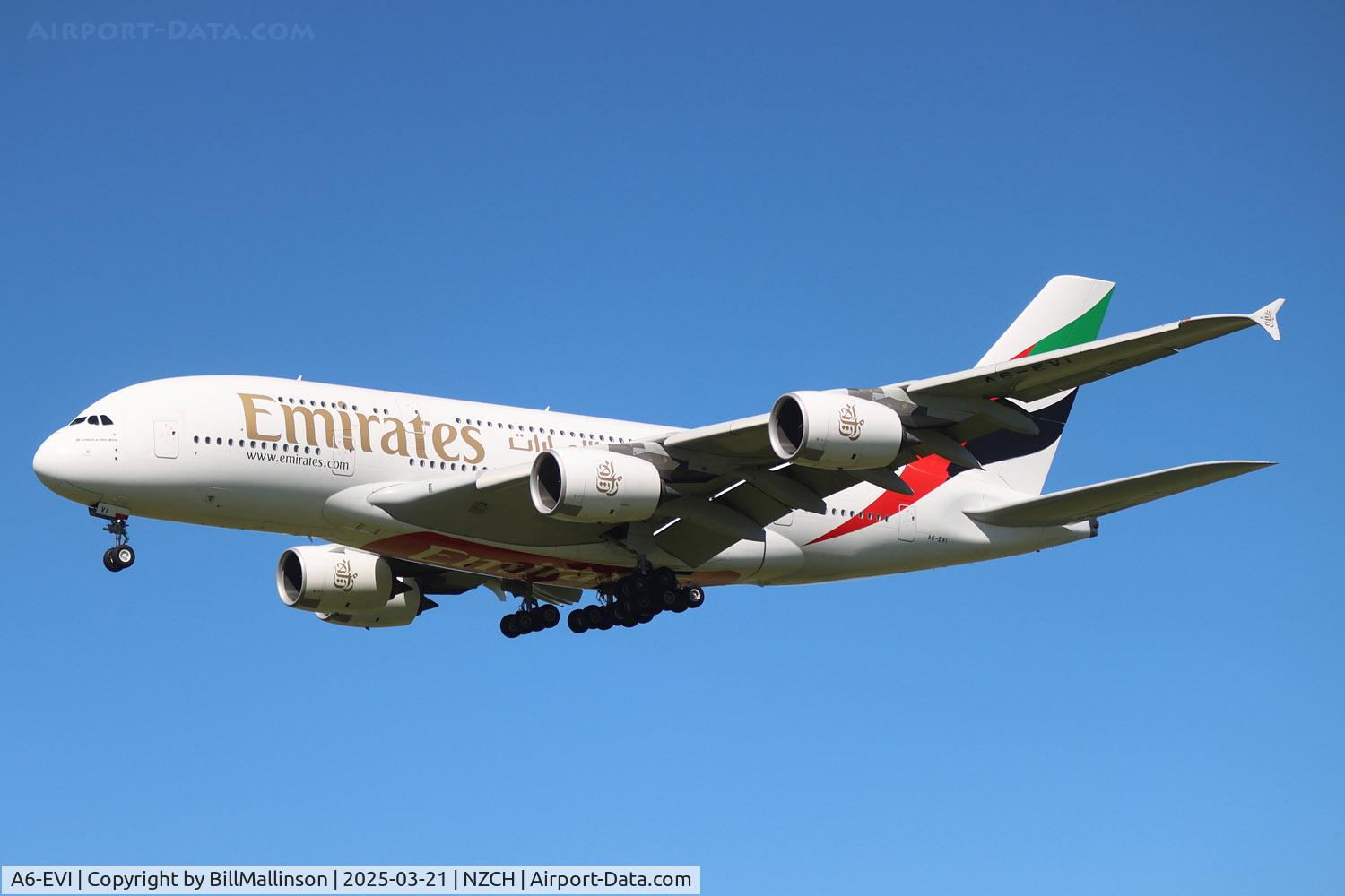 A6-EVI, 2018 Airbus A380-842 C/N 258, EK412   DXB-SYD-CHC
