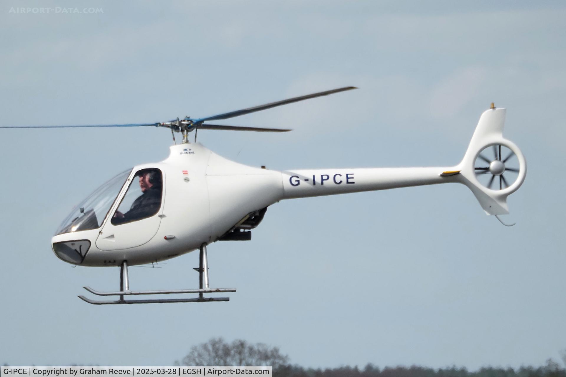 G-IPCE, 2011 Guimbal Cabri G2 C/N 1027, Landing at Norwich.