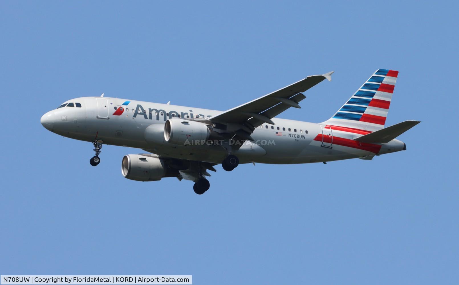 N708UW, 1999 Airbus A319-112 C/N 0972, AAL A319 zx dca-ord