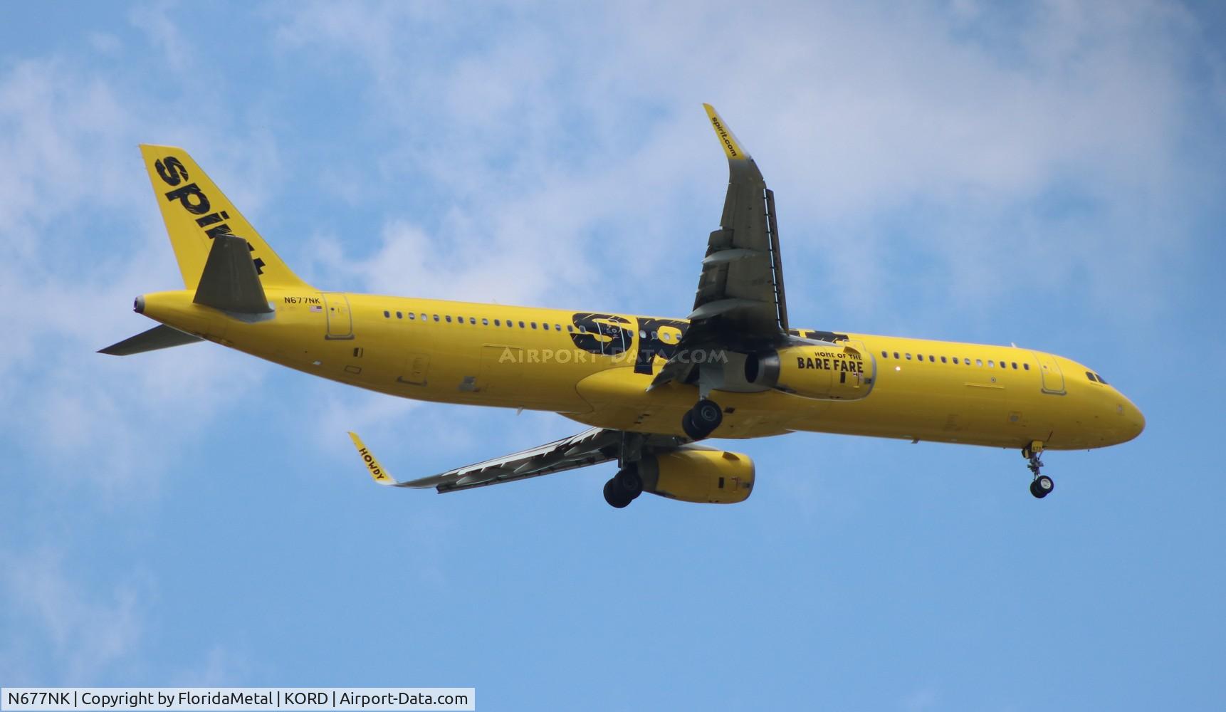 N677NK, 2017 Airbus A321-231 C/N 7690, NKS A321 zx mco-ord