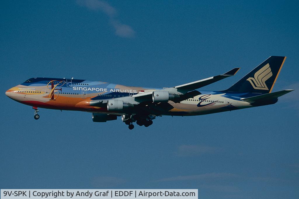 9V-SPK, 1997 Boeing 747-412F/SCD C/N 28023, Singapore Airlines 747-400