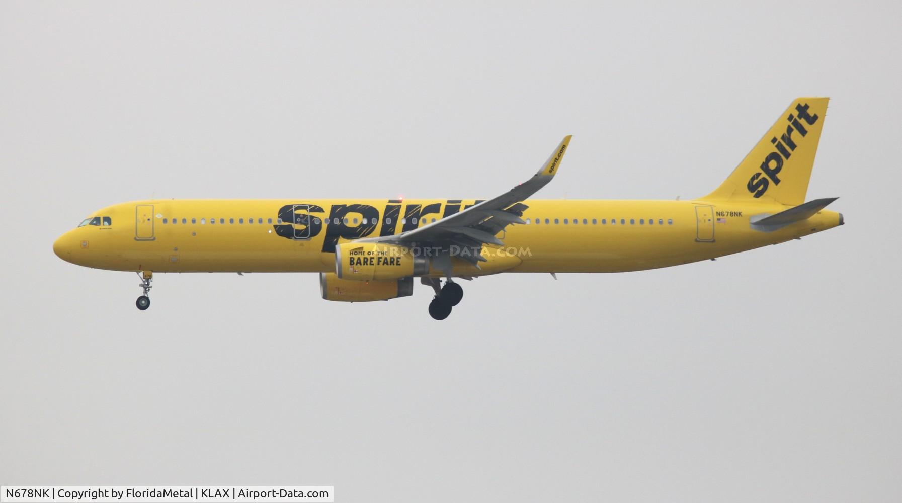 N678NK, 2017 Airbus A321-231 C/N 7857, NKS A321 zx dtw-lax