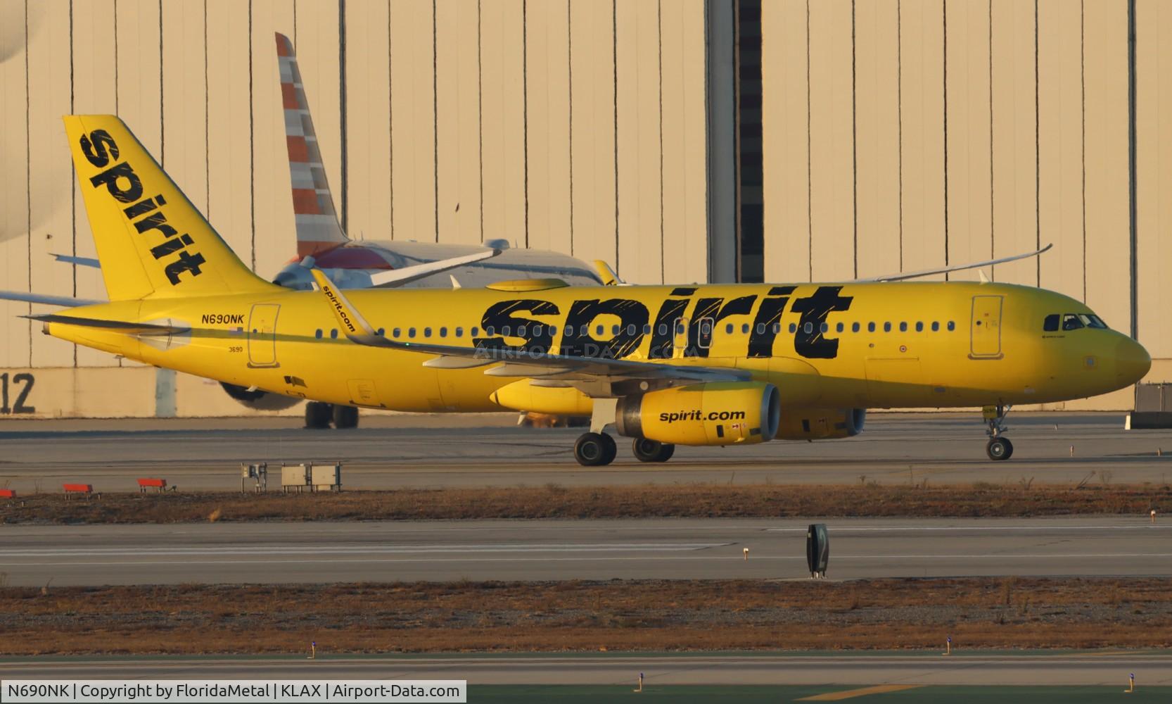 N690NK, 2018 Airbus A320-232 C/N 8434, NKS A320 zx sat-lax