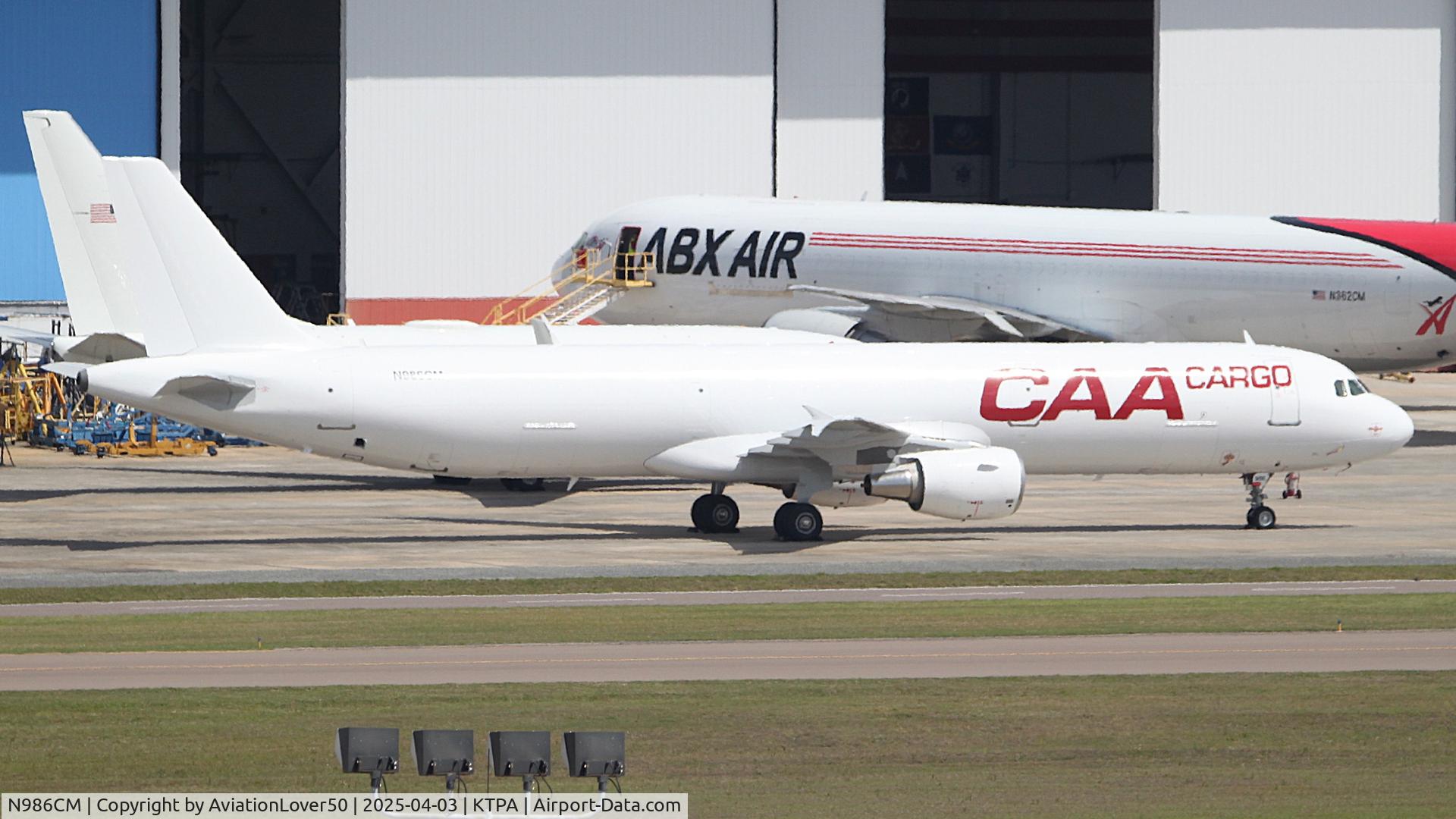 N986CM, 1998 Airbus A321-211 C/N 808, CAA Cargo A321PCF