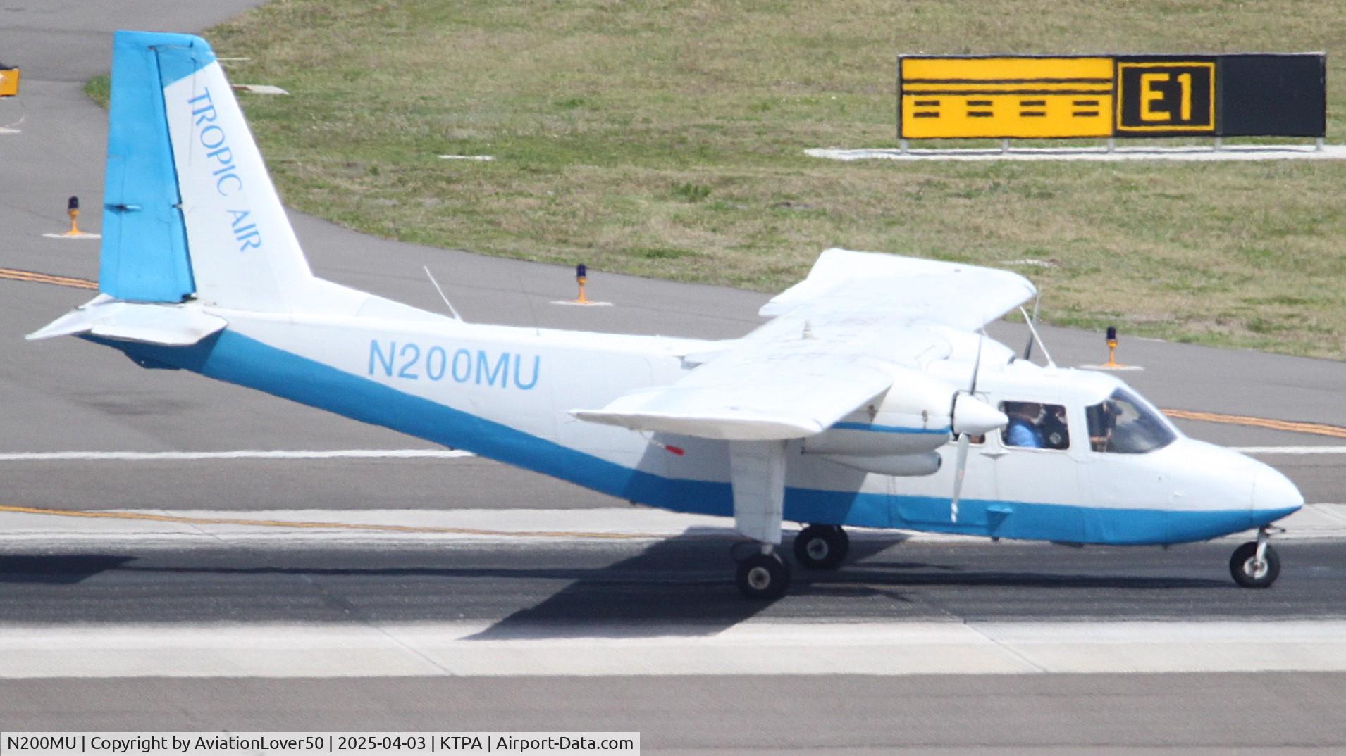 N200MU, 1971 Britten-Norman BN-2A-27 Islander C/N 78, Tropic Air Islander