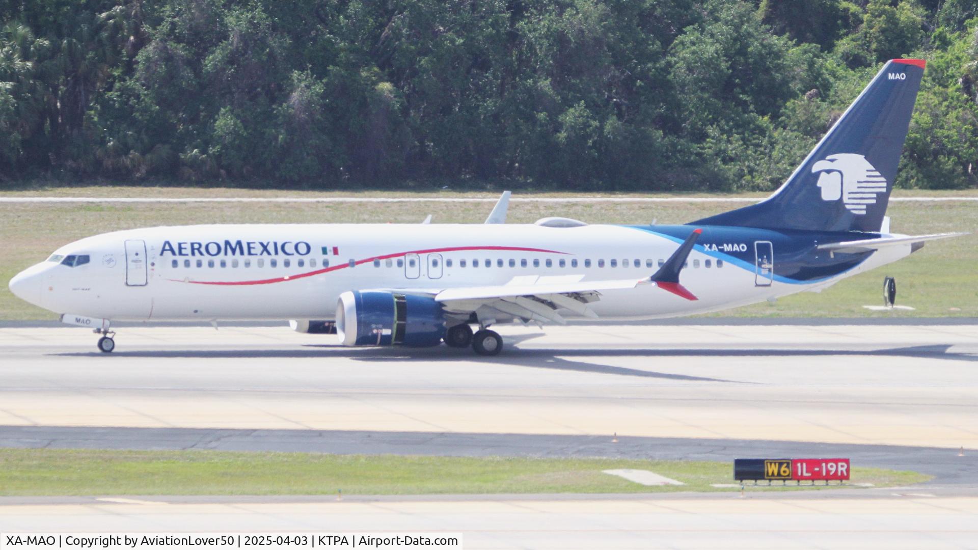 XA-MAO, 2018 Boeing 737-8 MAX C/N 43707, Aeromexico MAX 8