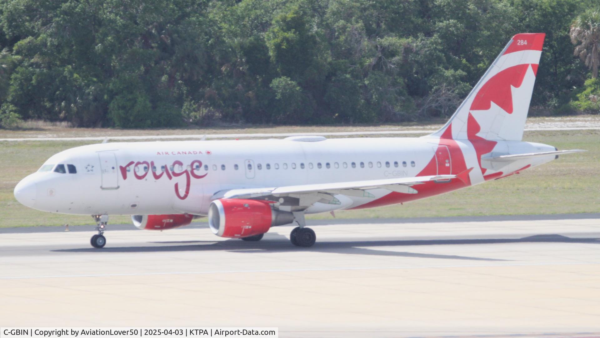 C-GBIN, 1998 Airbus A319-114 C/N 845, AC Rouge A319