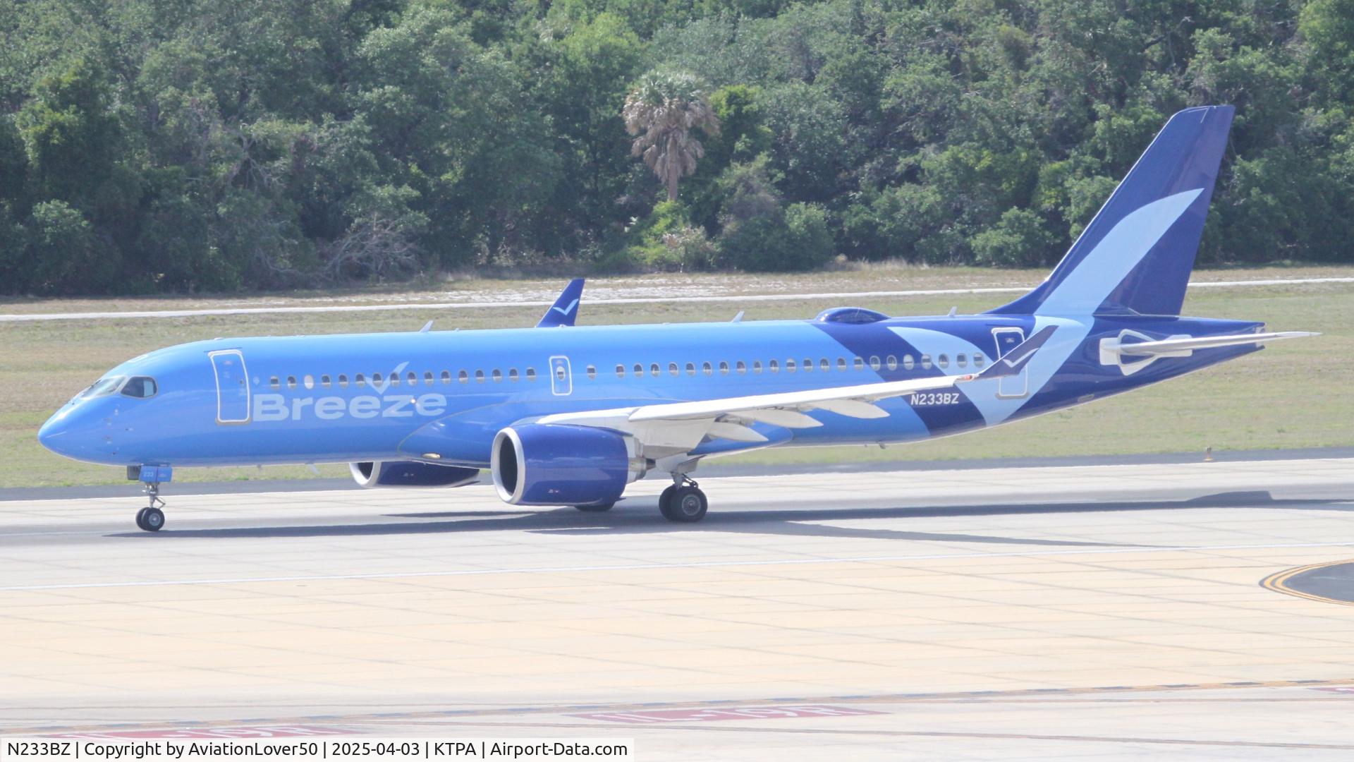 N233BZ, 2024 Airbus A220-371 C/N 55273, Breeze A223