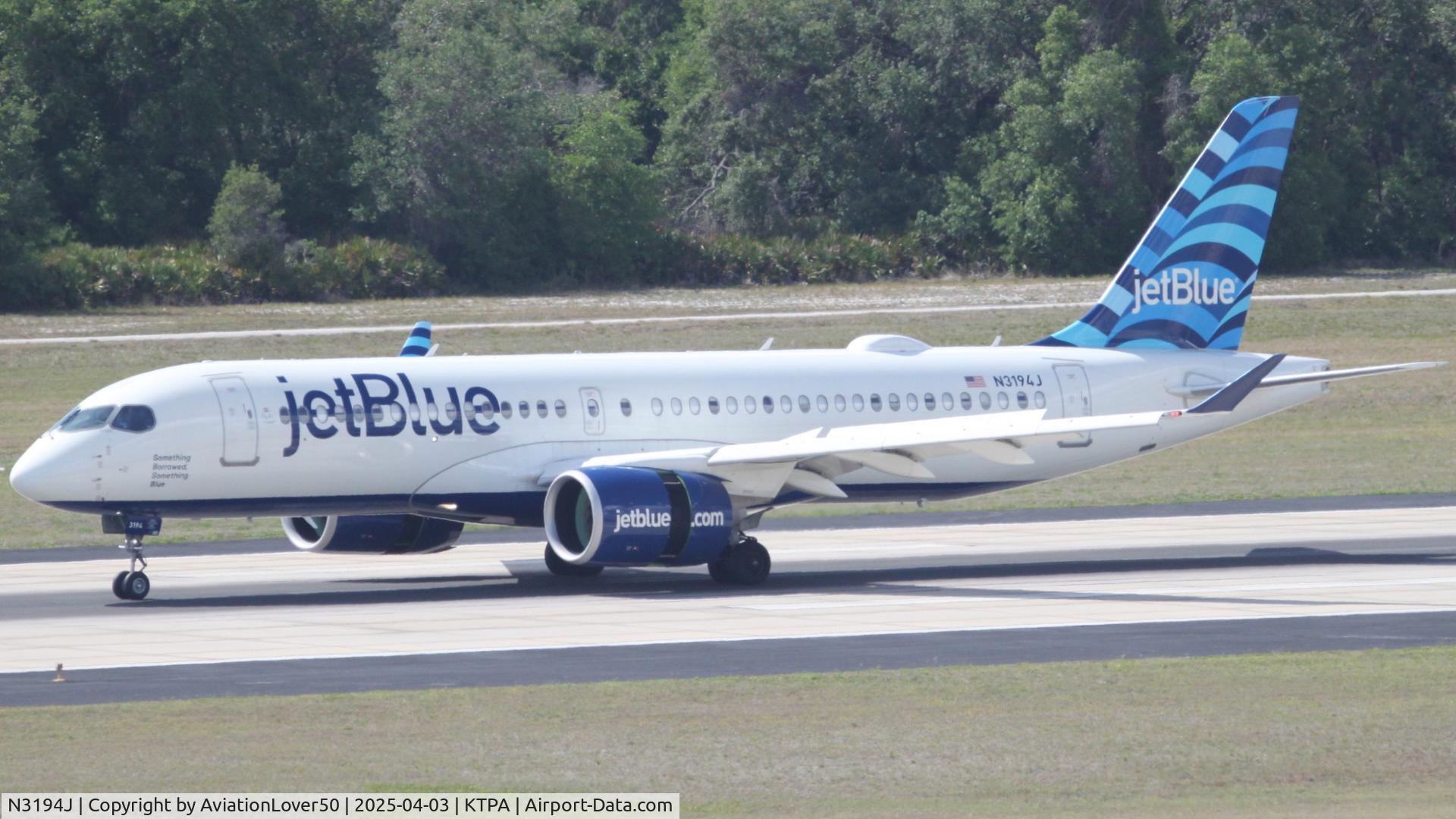 N3194J, 2024 Airbus A220-371 C/N 55276, jetBlue A223