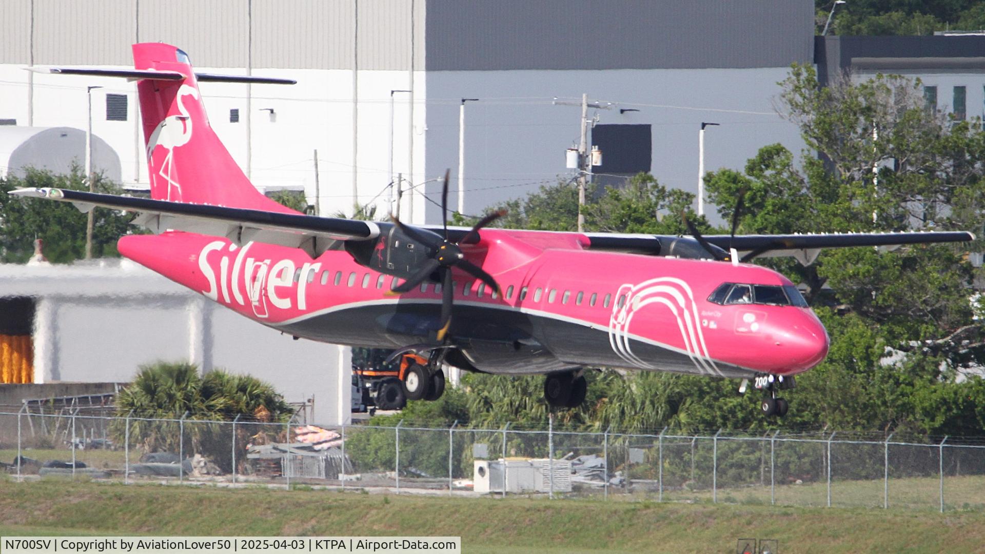 N700SV, 2019 ATR 72-600 C/N 1548, Silver ATR 72
