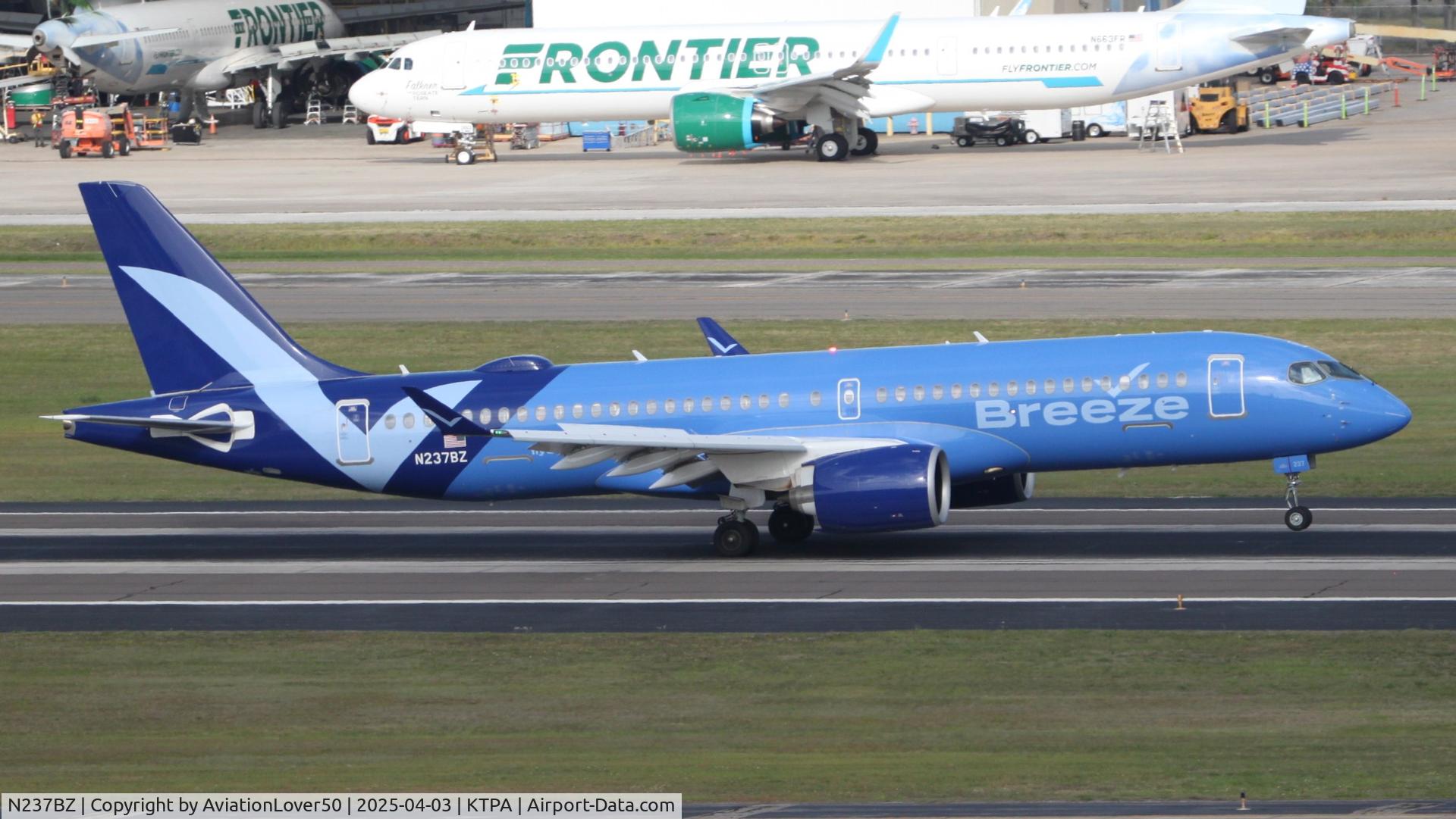 N237BZ, 2024 Airbus A220-300 C/N 55285, Breeze A223