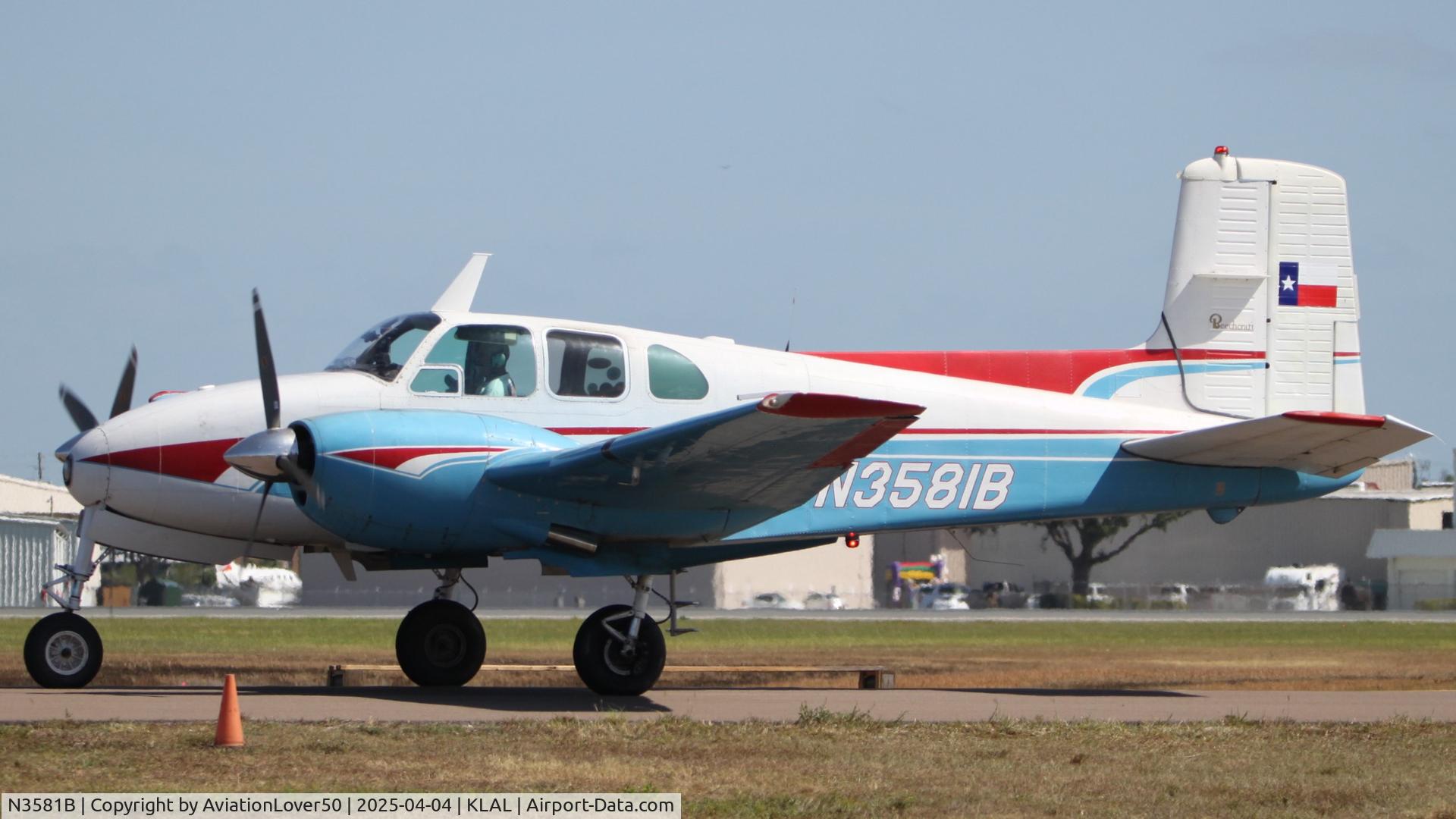 N3581B, 1954 Beech B50 C/N CH-41, B50 Twin Bonanza