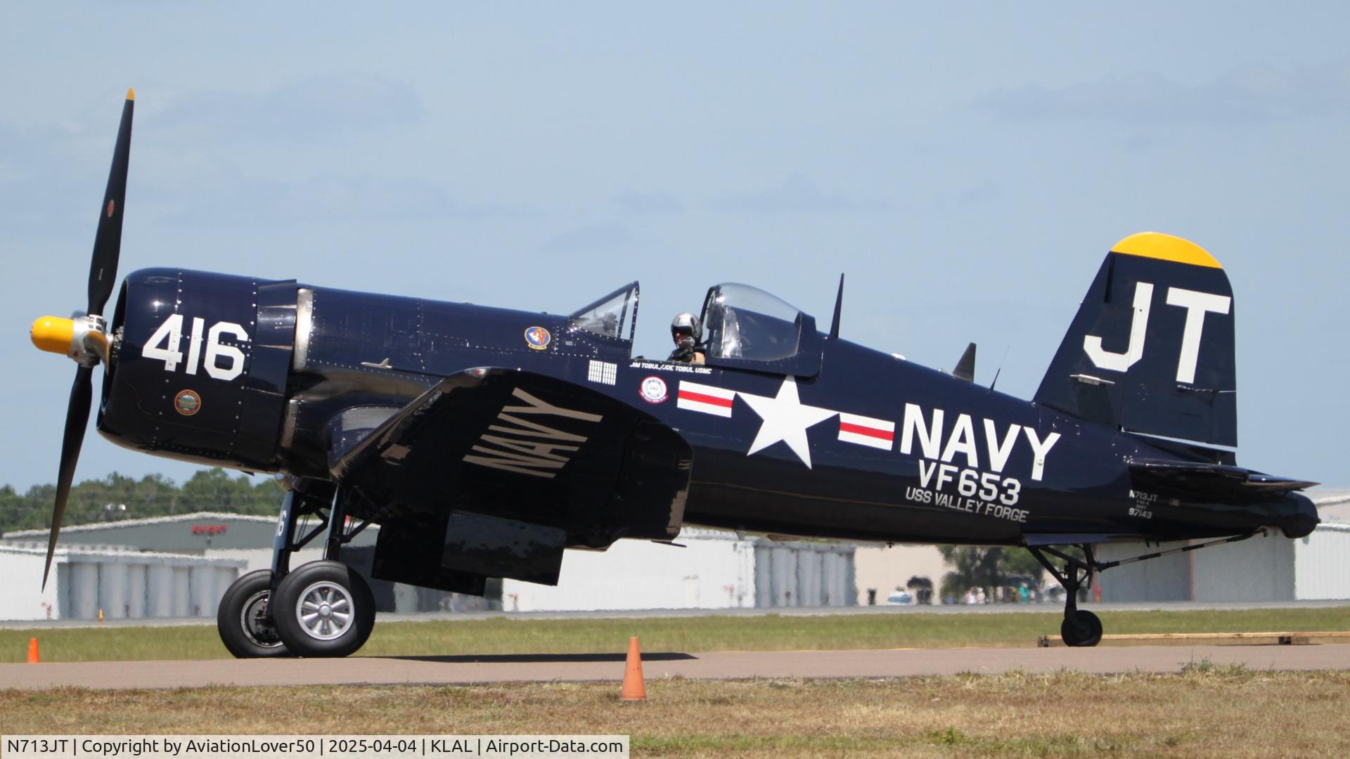 N713JT, 1945 Vought F4U-4B Corsair C/N 97143, F4U-4