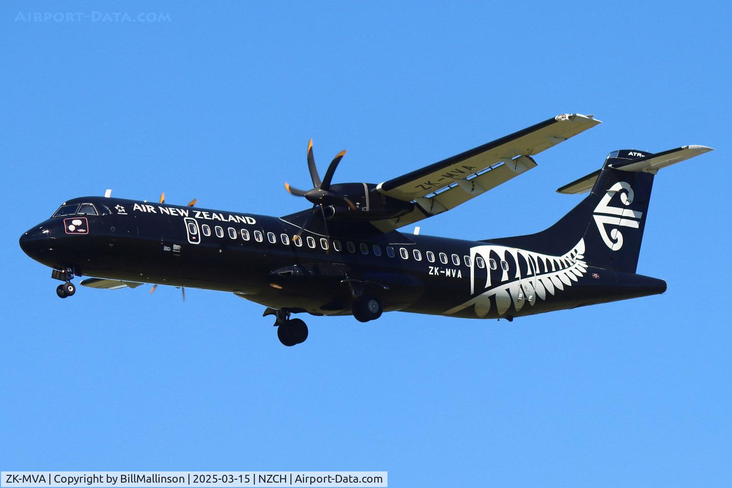 ZK-MVA, 2012 ATR 72-600 (72-212A) C/N 1051, as NZ357M from WLG