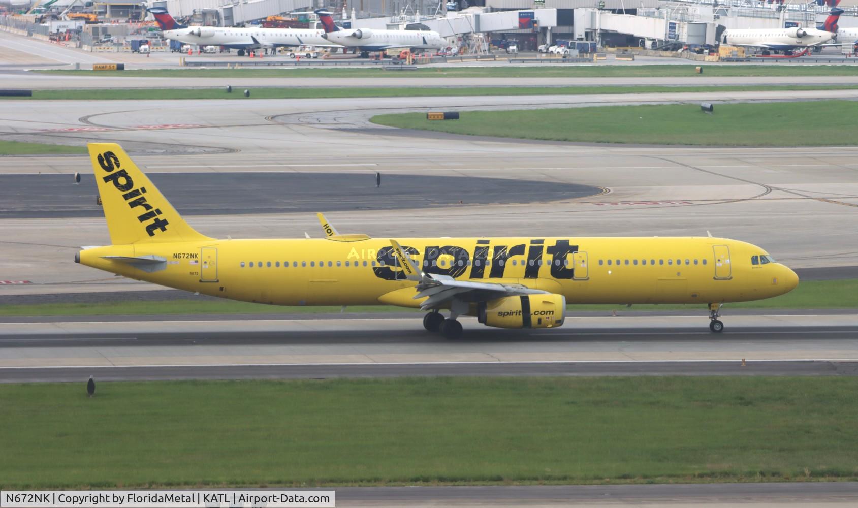 N672NK, 2017 Airbus A321-231 C/N 7522, NKS A321 zx bwi-atl