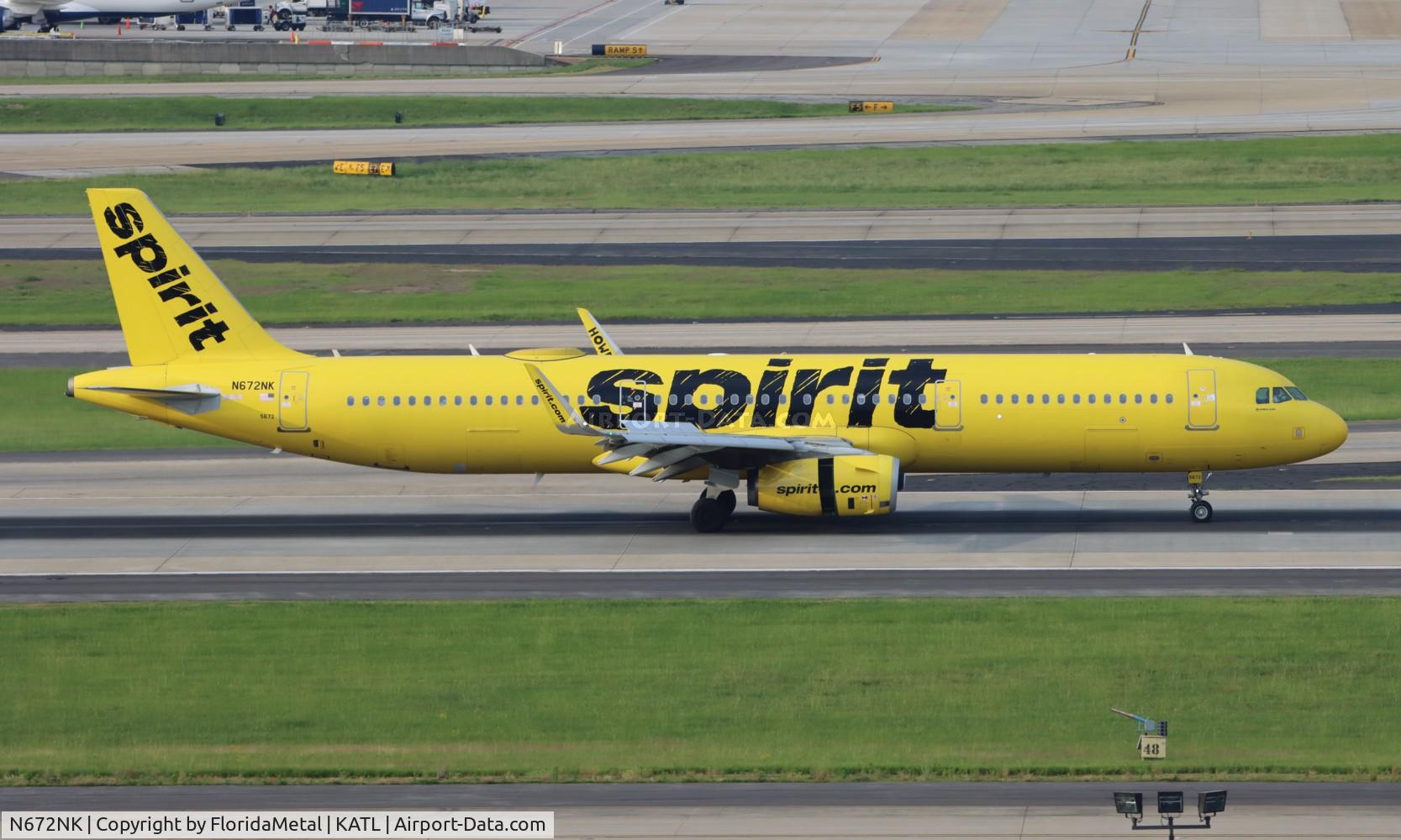 N672NK, 2017 Airbus A321-231 C/N 7522, NKS A321 zx bwi-atl