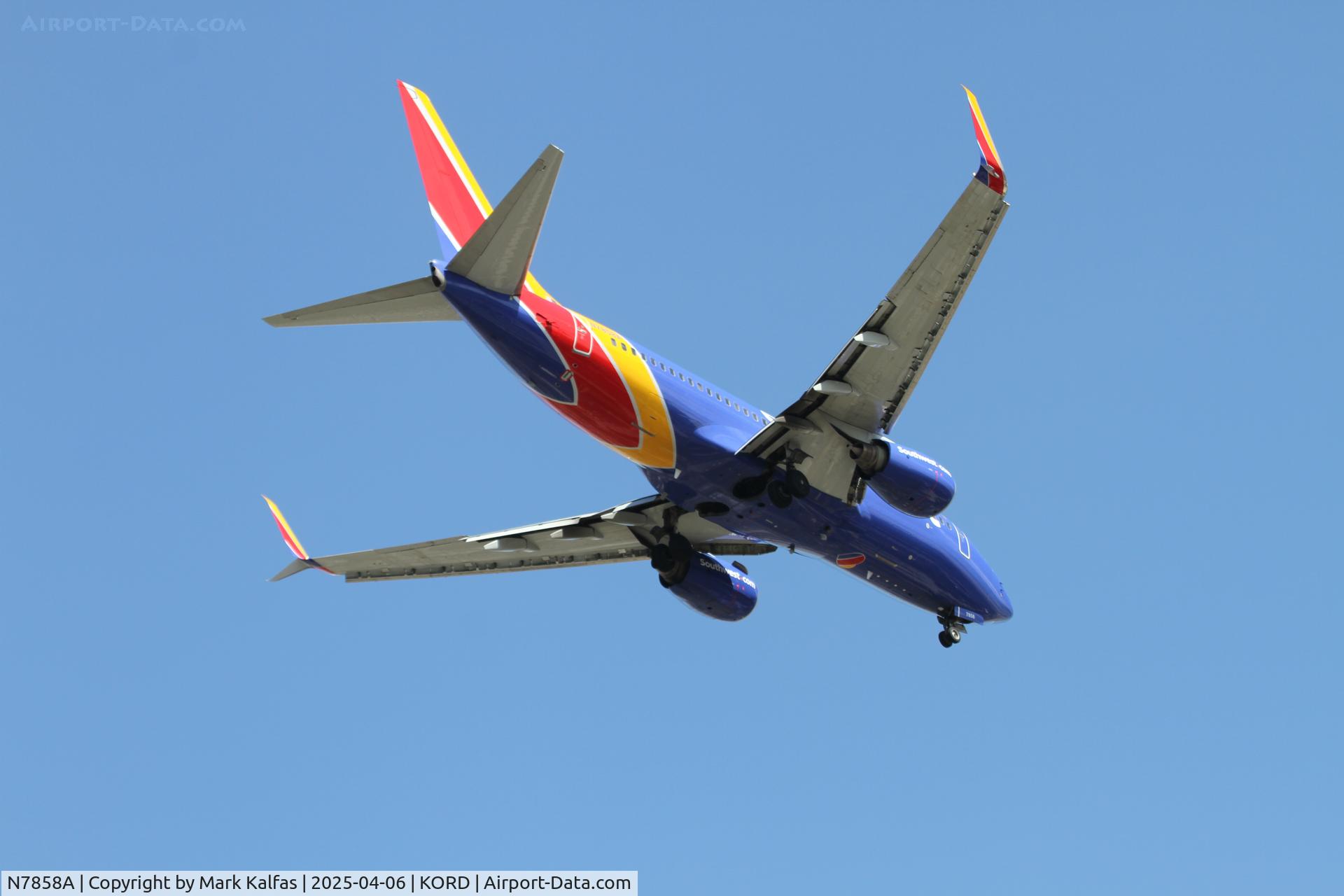 N7858A, 2005 Boeing 737-79P C/N 29361, B737 Southwest Airlines Boeing 737-79P N7858A arriving 10R KORD