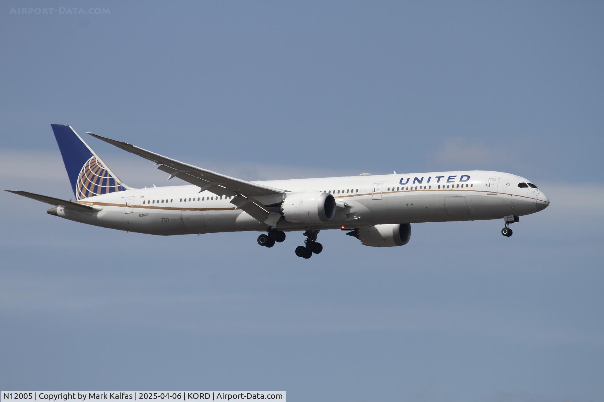 N12005, 2019 Boeing 787-10 Dreamliner Dreamliner C/N 40937, N78X UNITED AIRLINES BOEING 787-10 DREAMLINER N12005, 10C approach KORD