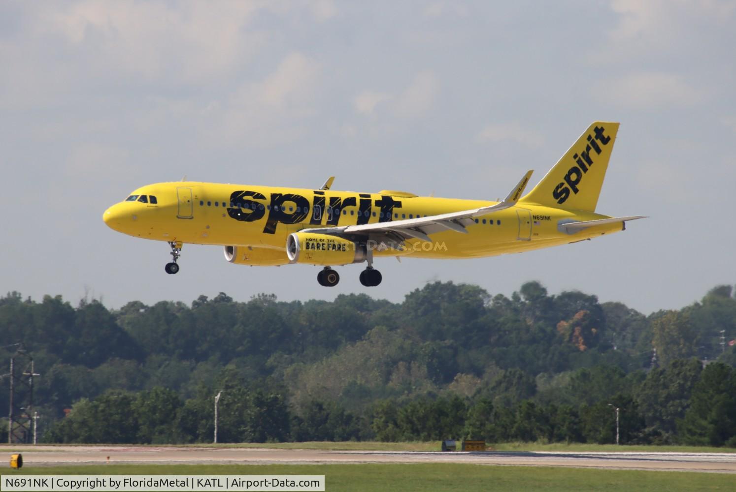 N691NK, 2018 Airbus A320-232 C/N 8613, NKS A320 zx fll-atl