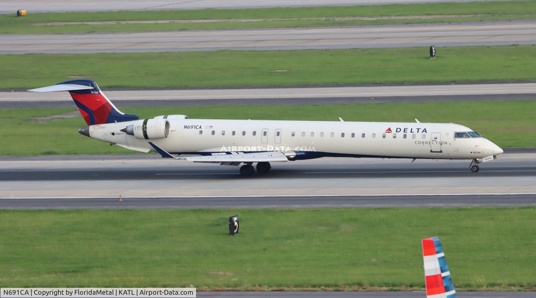 N691CA, 2007 Bombardier CRJ-900ER (CL-600-2D24) C/N 15136, EDV/DAL CR9 zx roa-atl