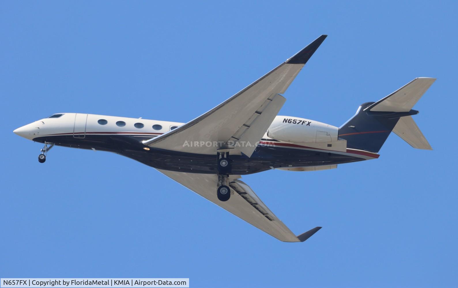 N657FX, 2013 Gulfstream Aerospace G650 (G-VI) C/N 6047, G650 zx fty-mia