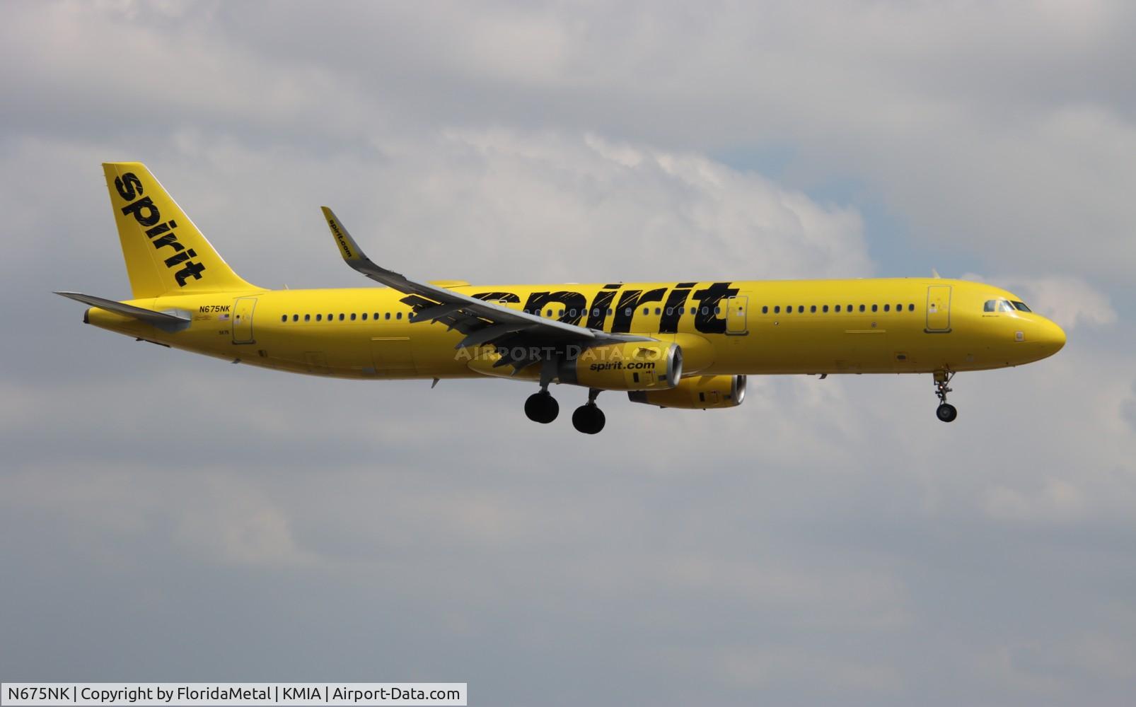 N675NK, 2017 Airbus A321-231 C/N 7668, NKS A321 zx iah-mia