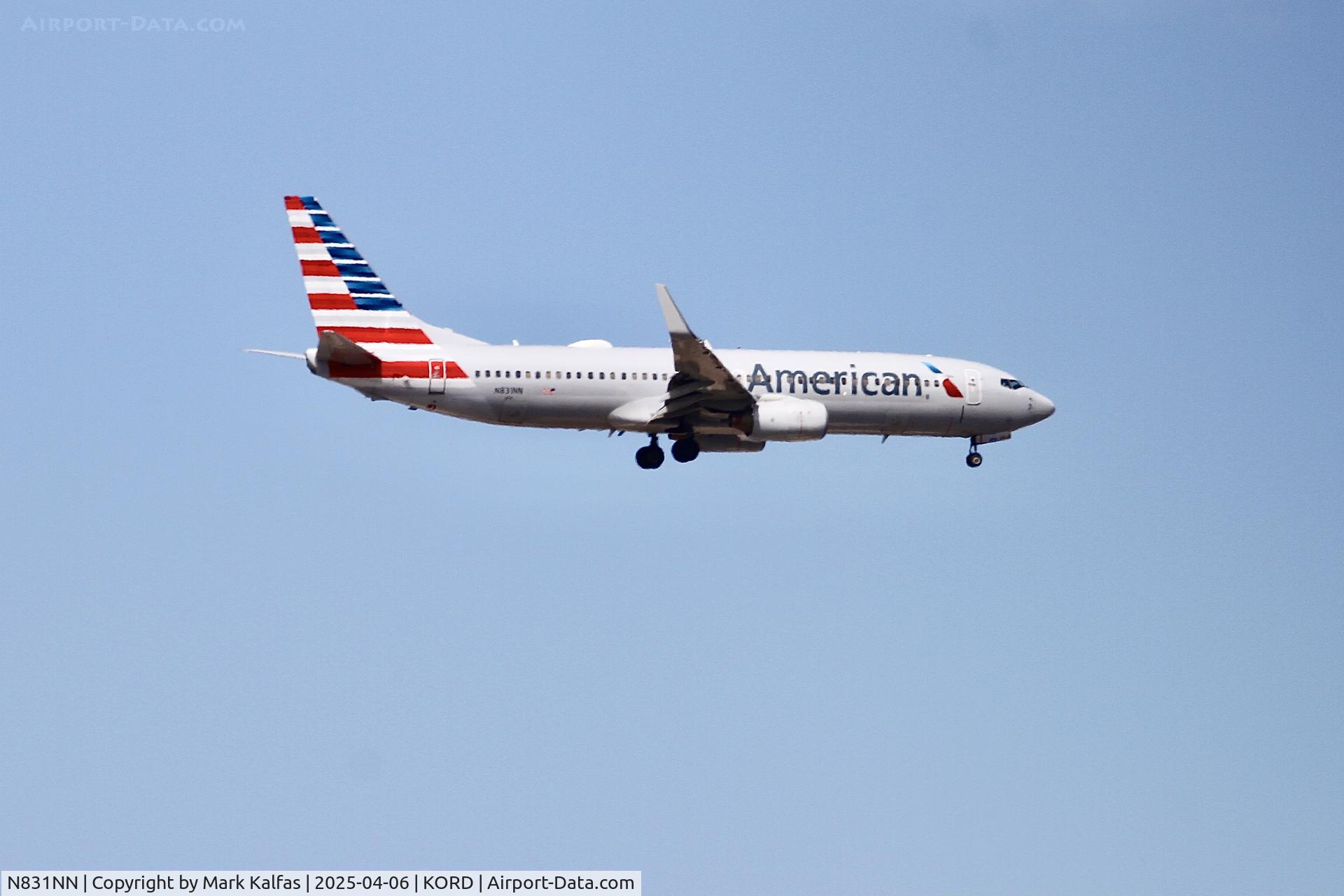 N831NN, 2010 Boeing 737-823 C/N 33211, B738 American Airlines BOEING 737-823 N831NN , onapproach 10C KORD.