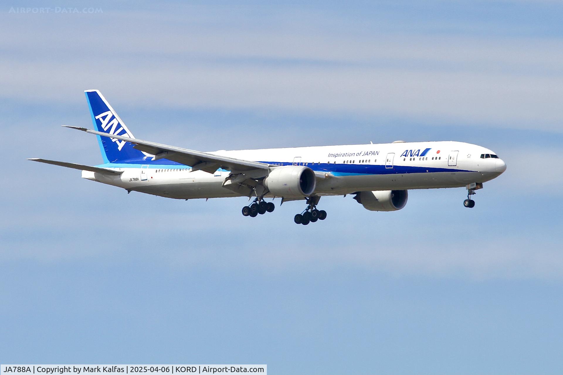 JA788A, 2010 Boeing 777-381/ER C/N 40686, B77W ANA BOEING 777-300ER JA788A arriving 10C KORD