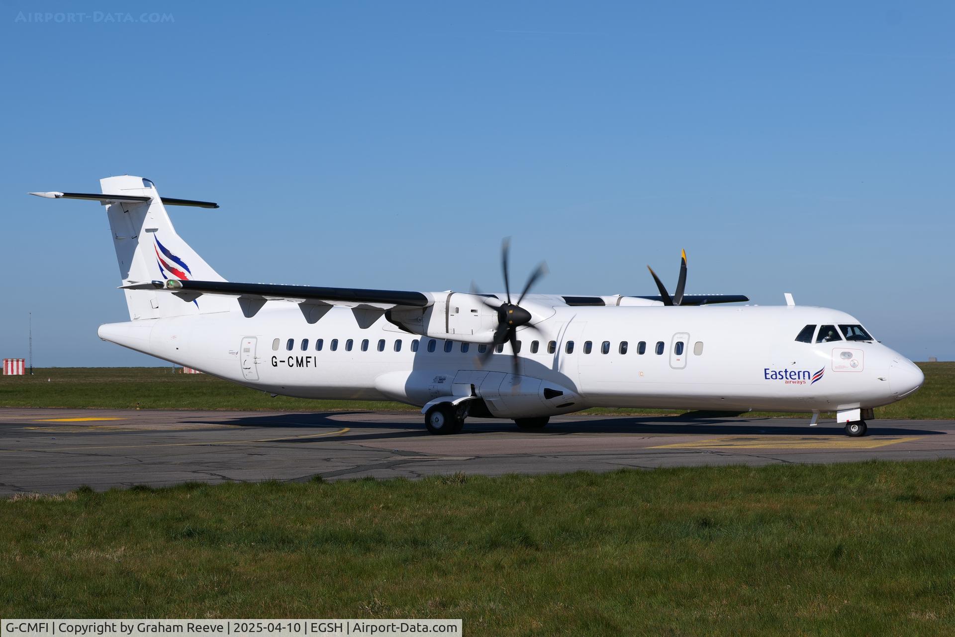 G-CMFI, 2016 ATR 72-212A C/N 1312, Just landed at Norwich.