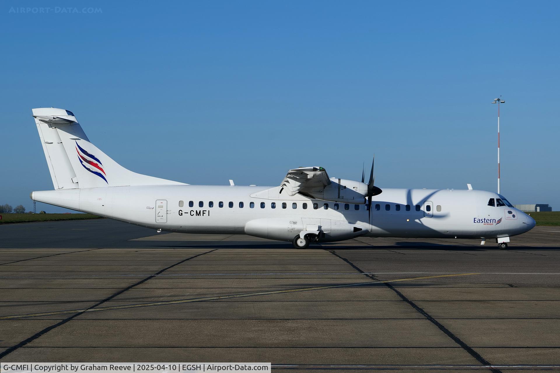 G-CMFI, 2016 ATR 72-212A C/N 1312, Just landed at Norwich.