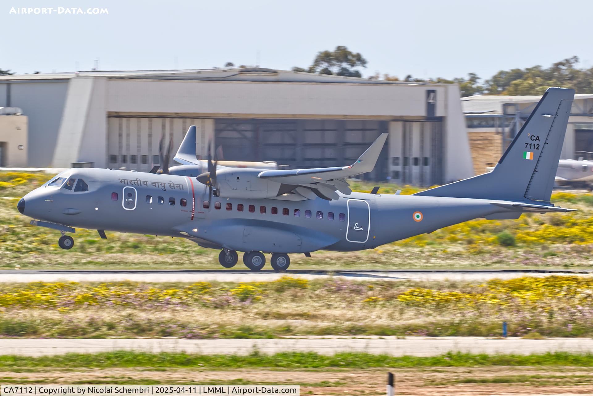 CA7112, 2025 CASA C-295W C/N S-244, Landing on Runway 13 at LMML on delivery to the Indian Air Forece
