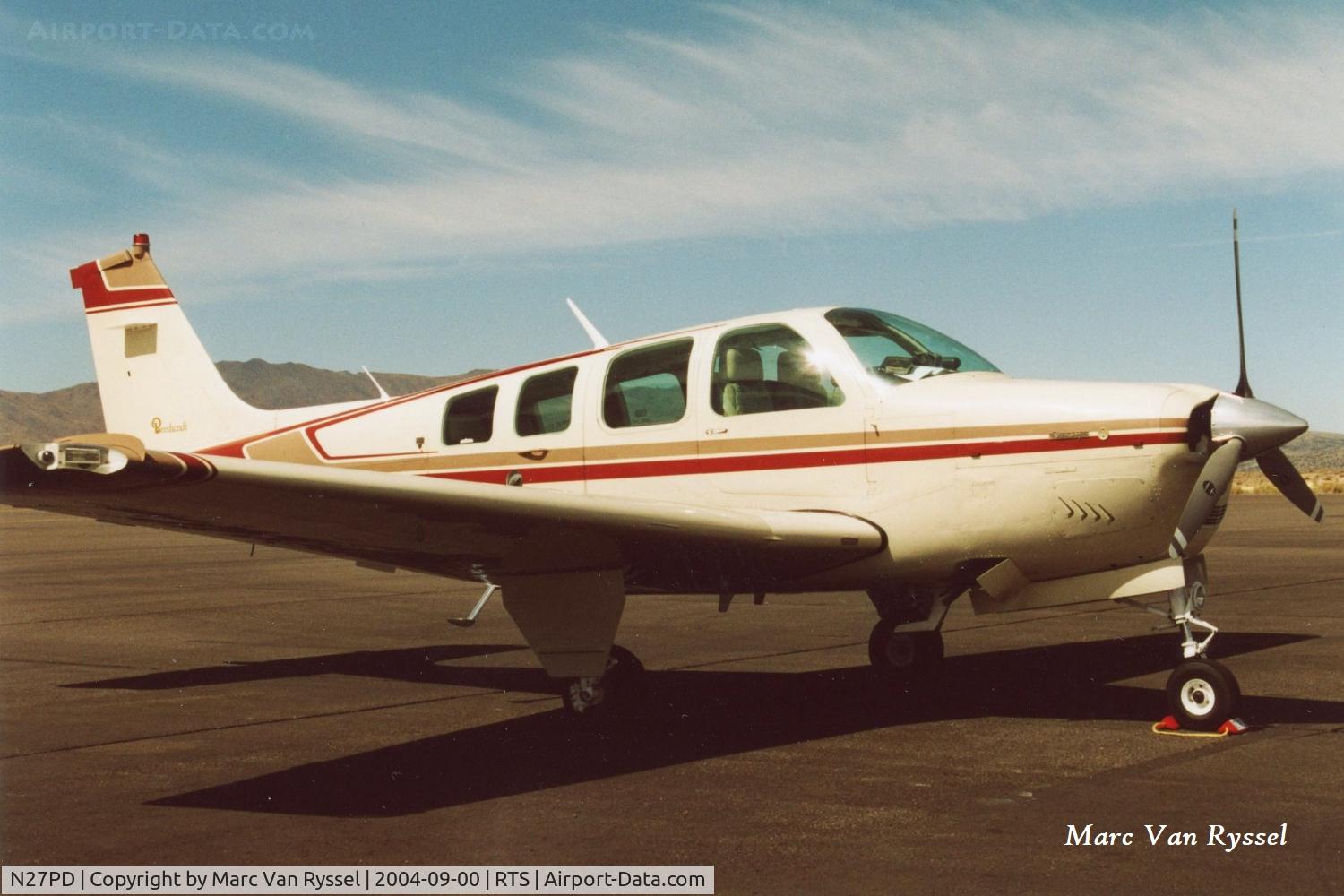 N27PD, 1982 Beech A36 Bonanza 36 C/N E-2029, N27PD at the 2004 Reno Air Races.