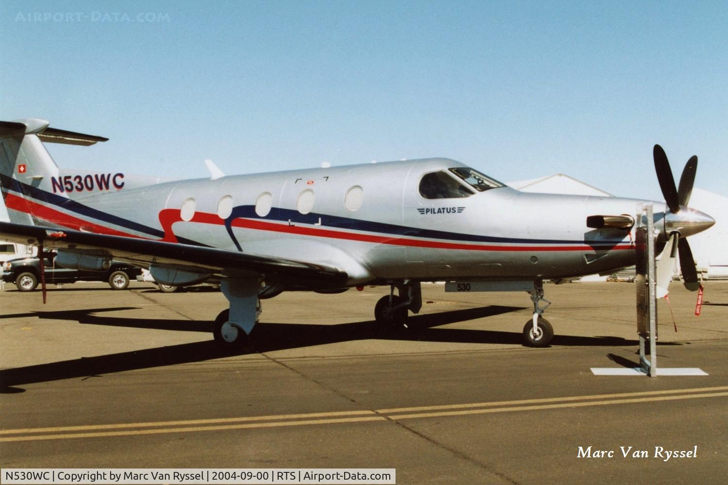 N530WC, 2003 Pilatus PC-12/45 C/N 530, At the 2004 Reno Air Races.