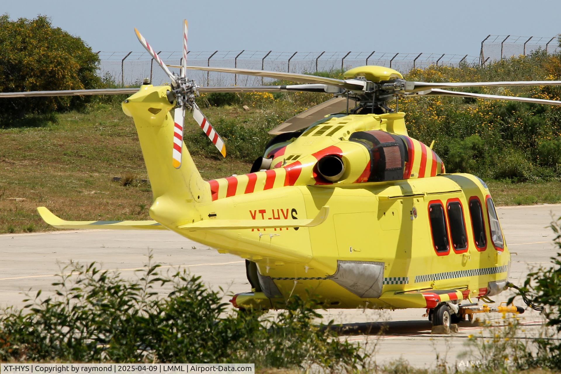 XT-HYS, 2008 Leonardo AW139 C/N 31135, Leonardo AW139 reg XT-HYS of Global Aviation resting at Safi Aviation Park Malta.